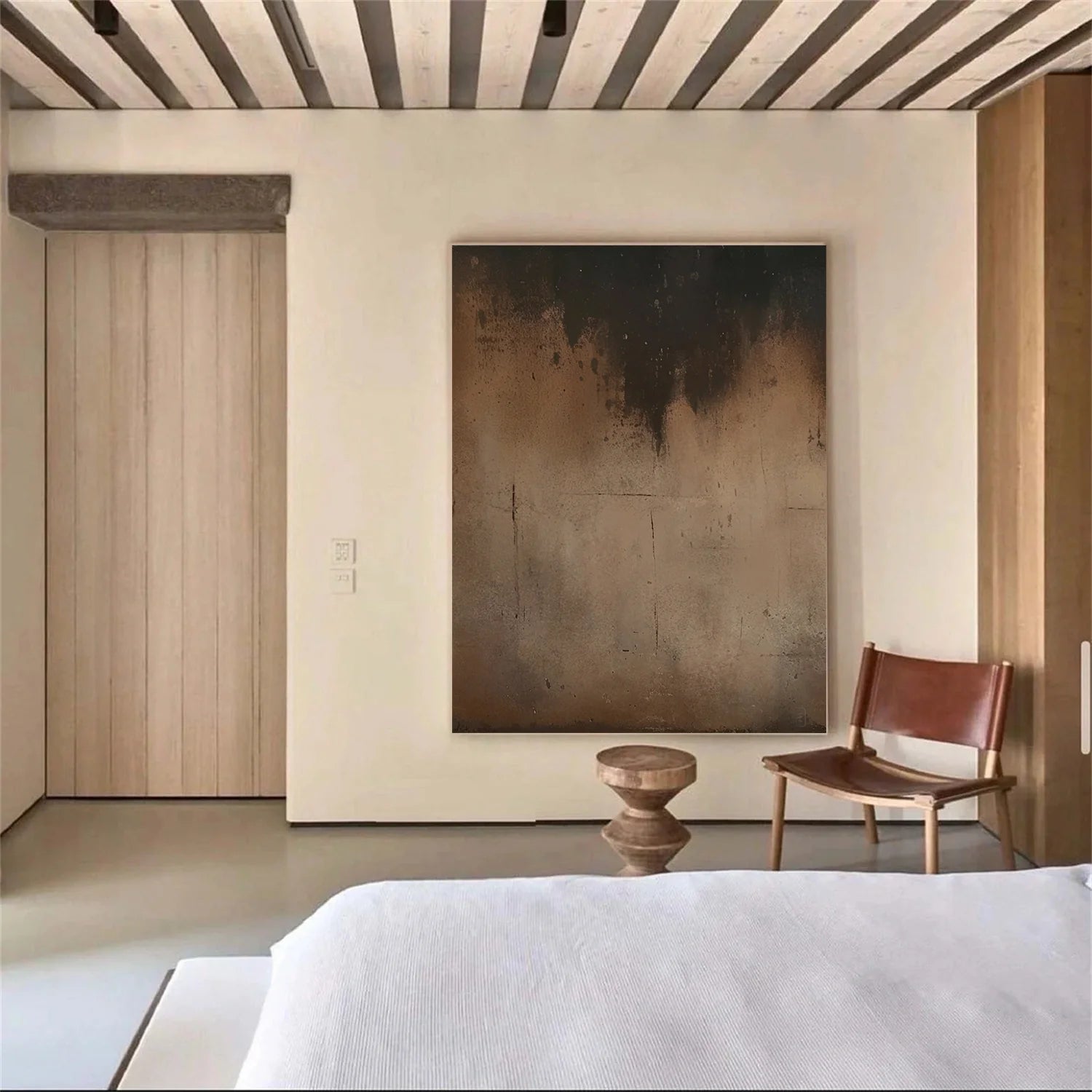 Beige and Brown Abstract Tranquility #WA517