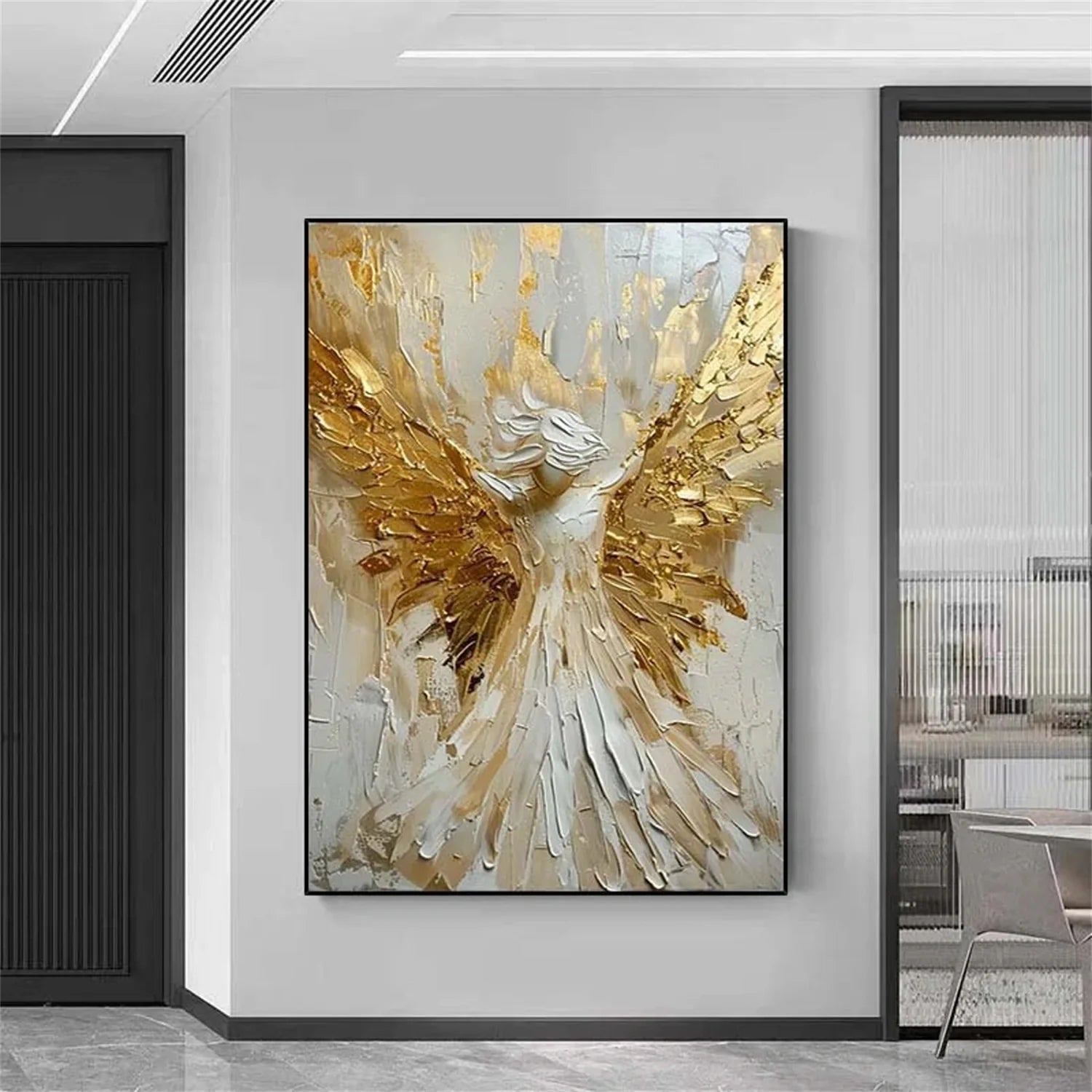 Abstract Angel Wing Textured Painting #AB019