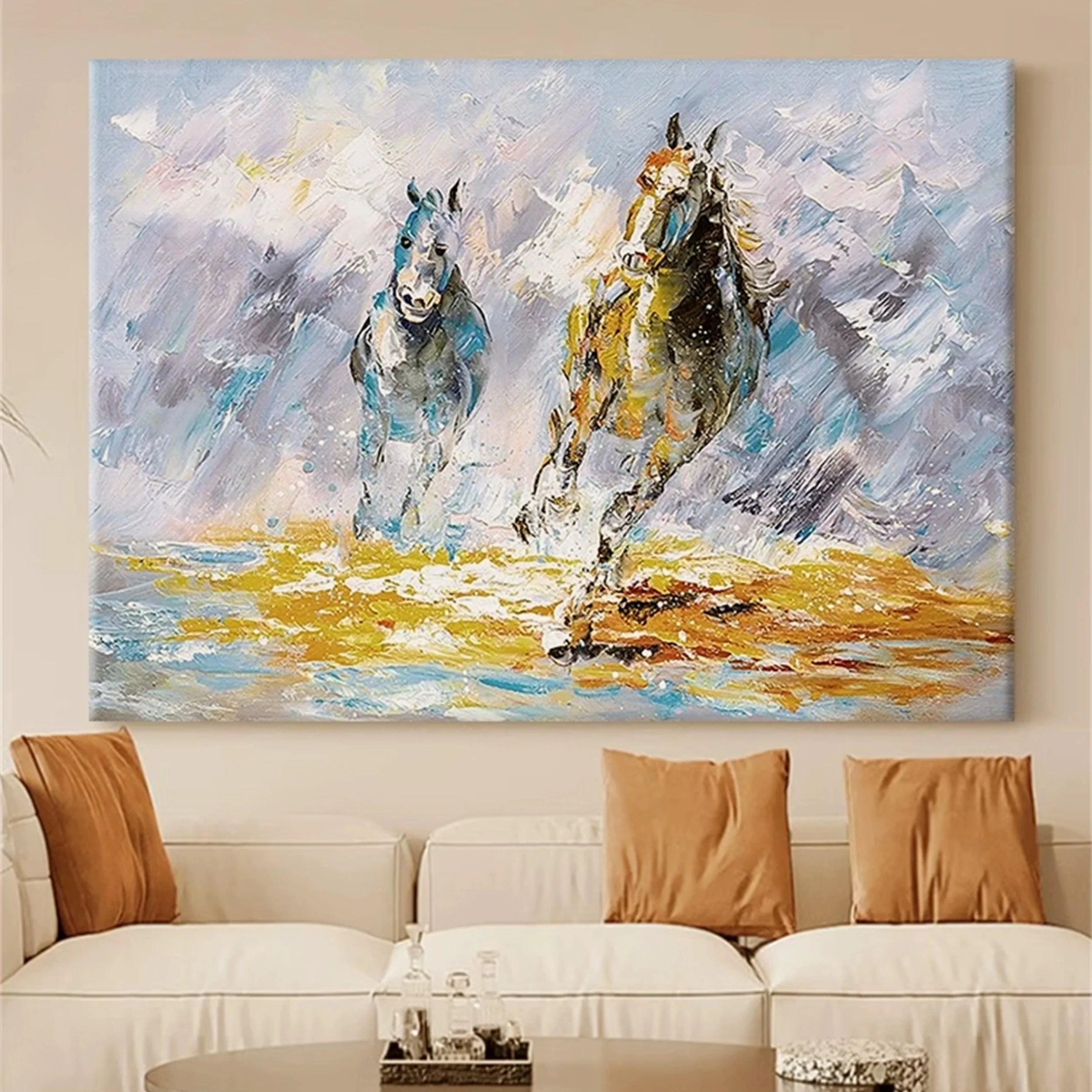 Colorful Horse Abstract Animal Wall Art #AM010