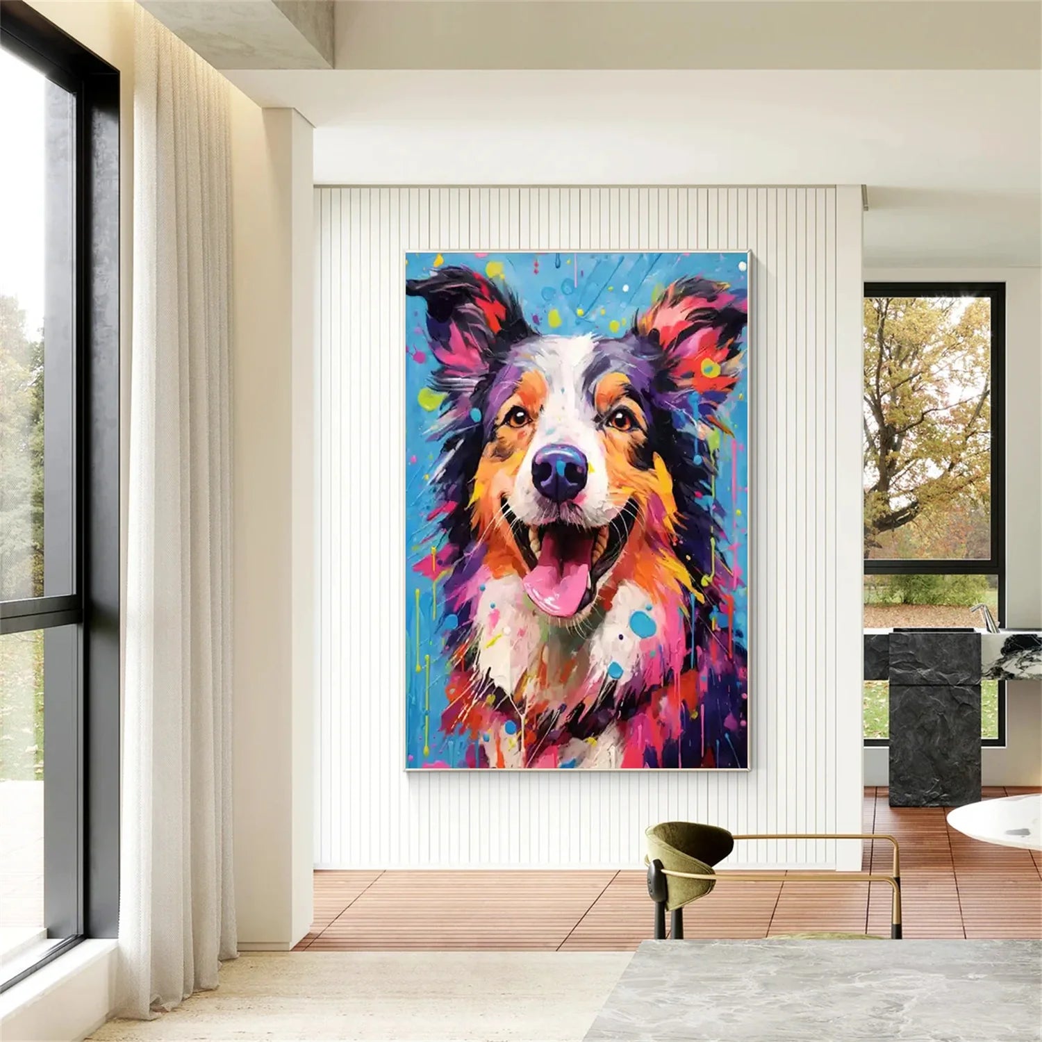 Abstract Animal Dog Wall Art #AM113