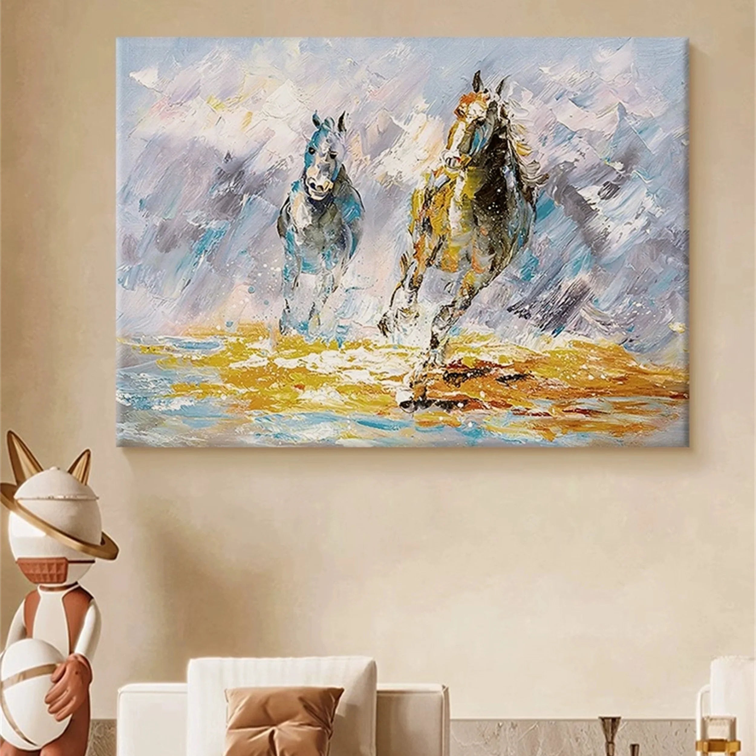 Colorful Horse Abstract Animal Wall Art #AM010