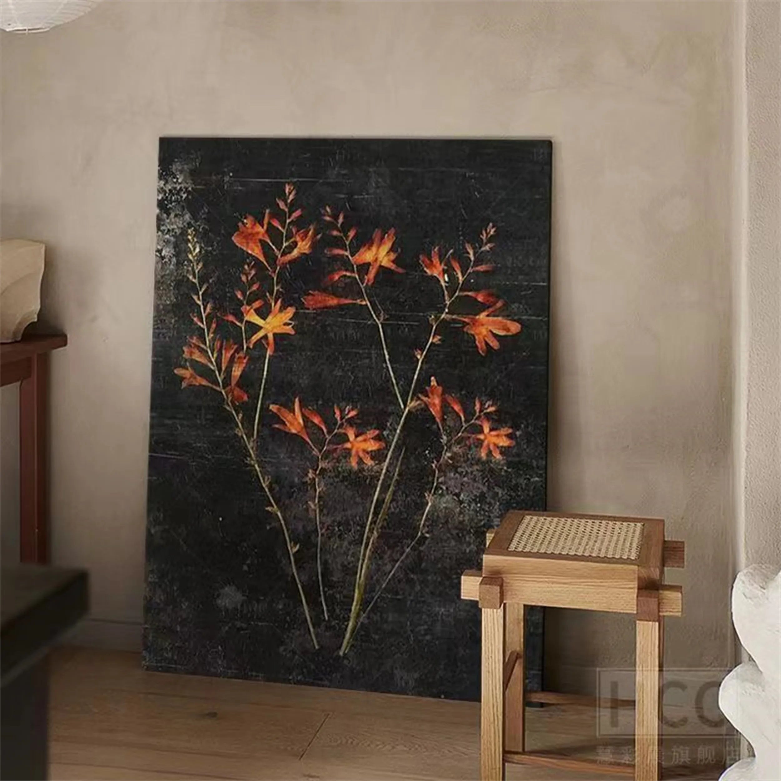Flower & Tree Abstract Textured Wall Art #FT017
