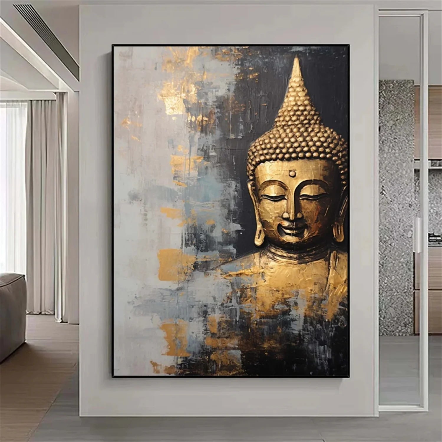 Abstract Buddha Portrait Painting #AB022