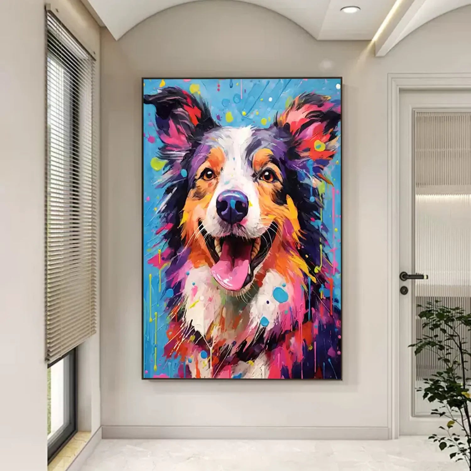 Abstract Animal Dog Wall Art #AM113