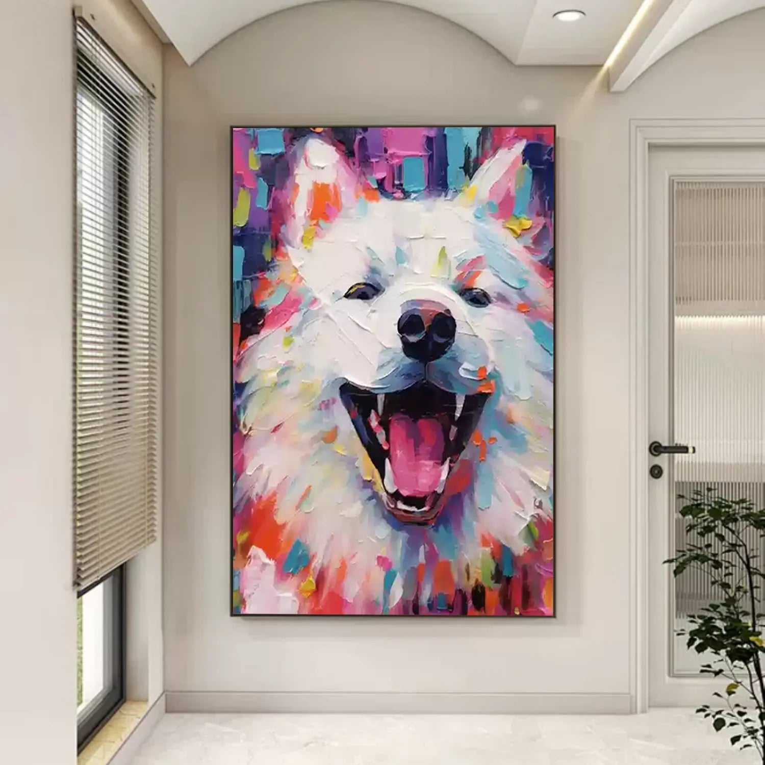 Abstract Animal Dog Wall Art #AM114