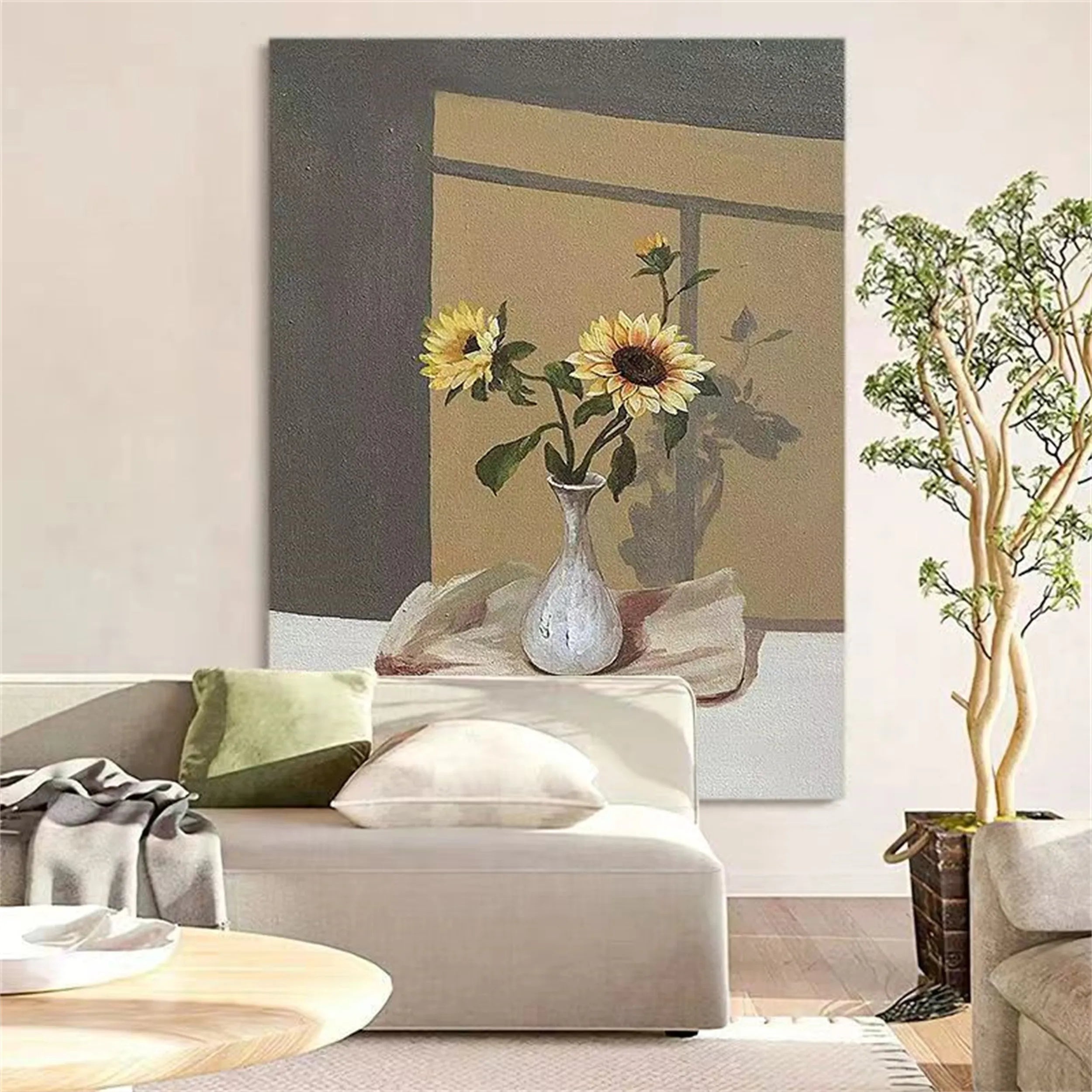 Colorful Flower & Tree Abstract Wall Art #FT020