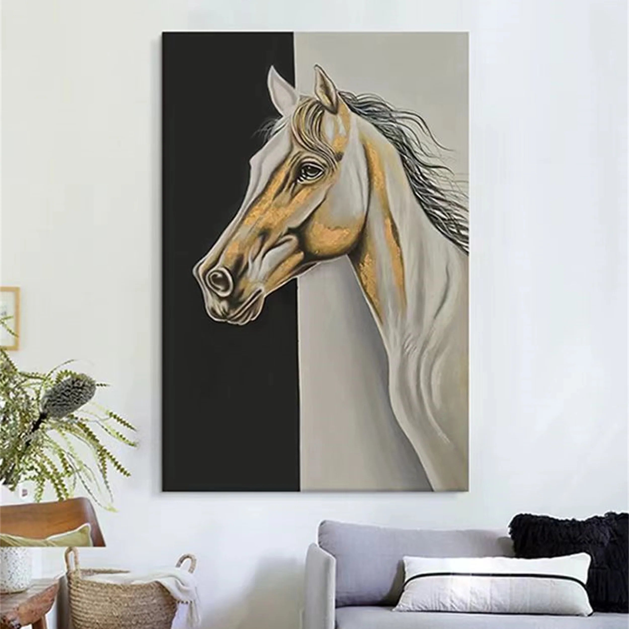 Colorfu Horse Abstract Animal Wall Art #AM014