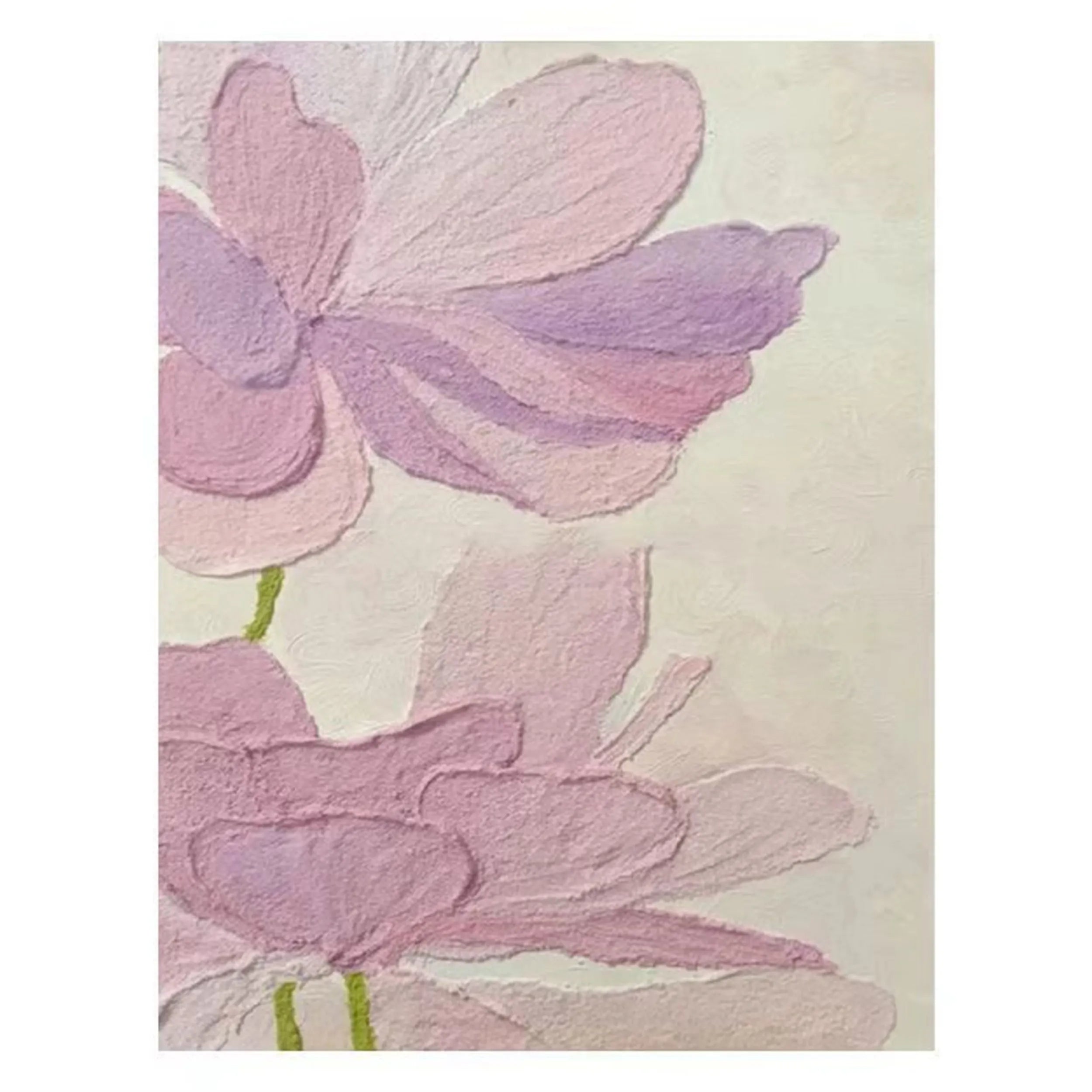 Colorful Flower & Tree Abstract Textured Wall Art #FT021