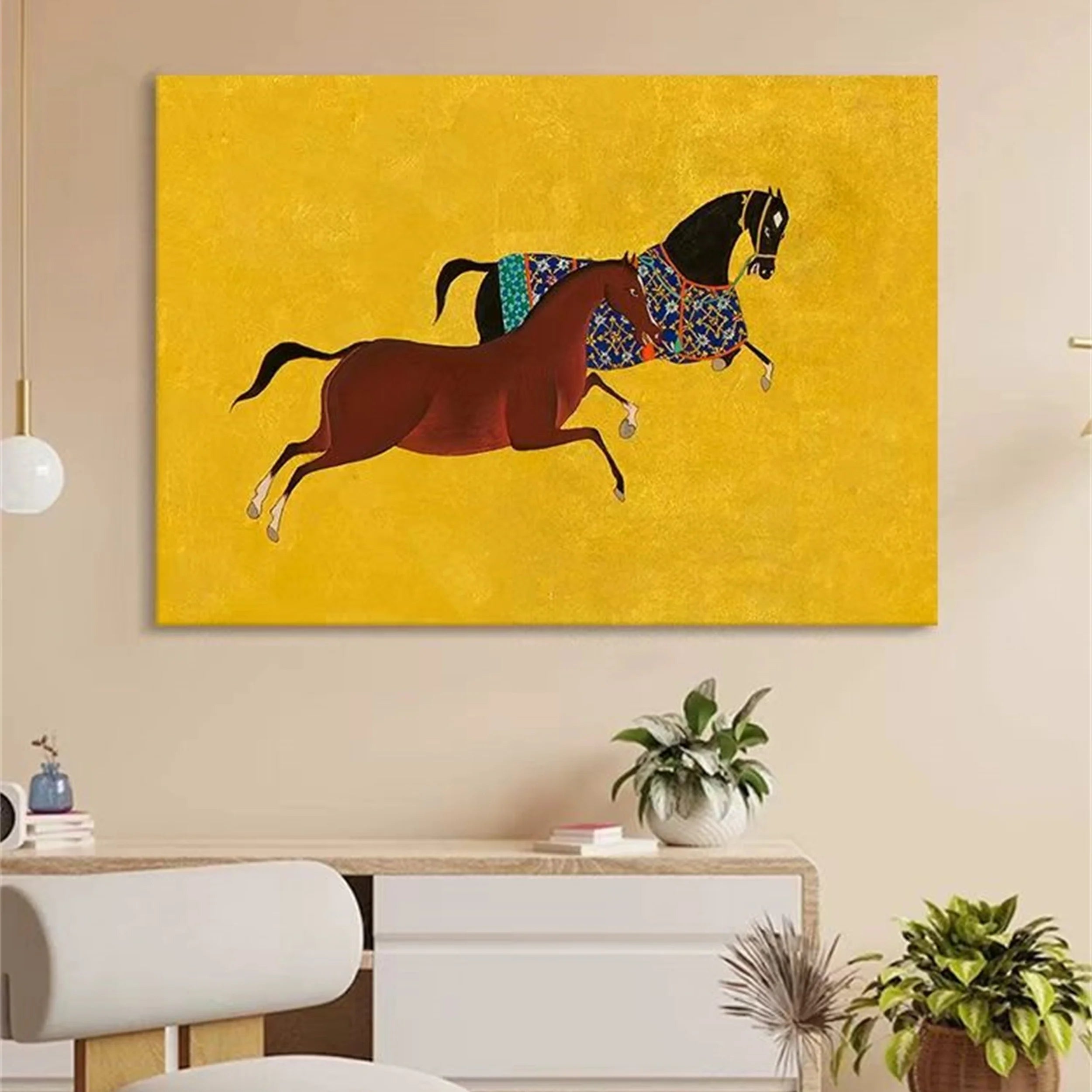 Colorful Horse Abstract Animal Wall Art #AM016