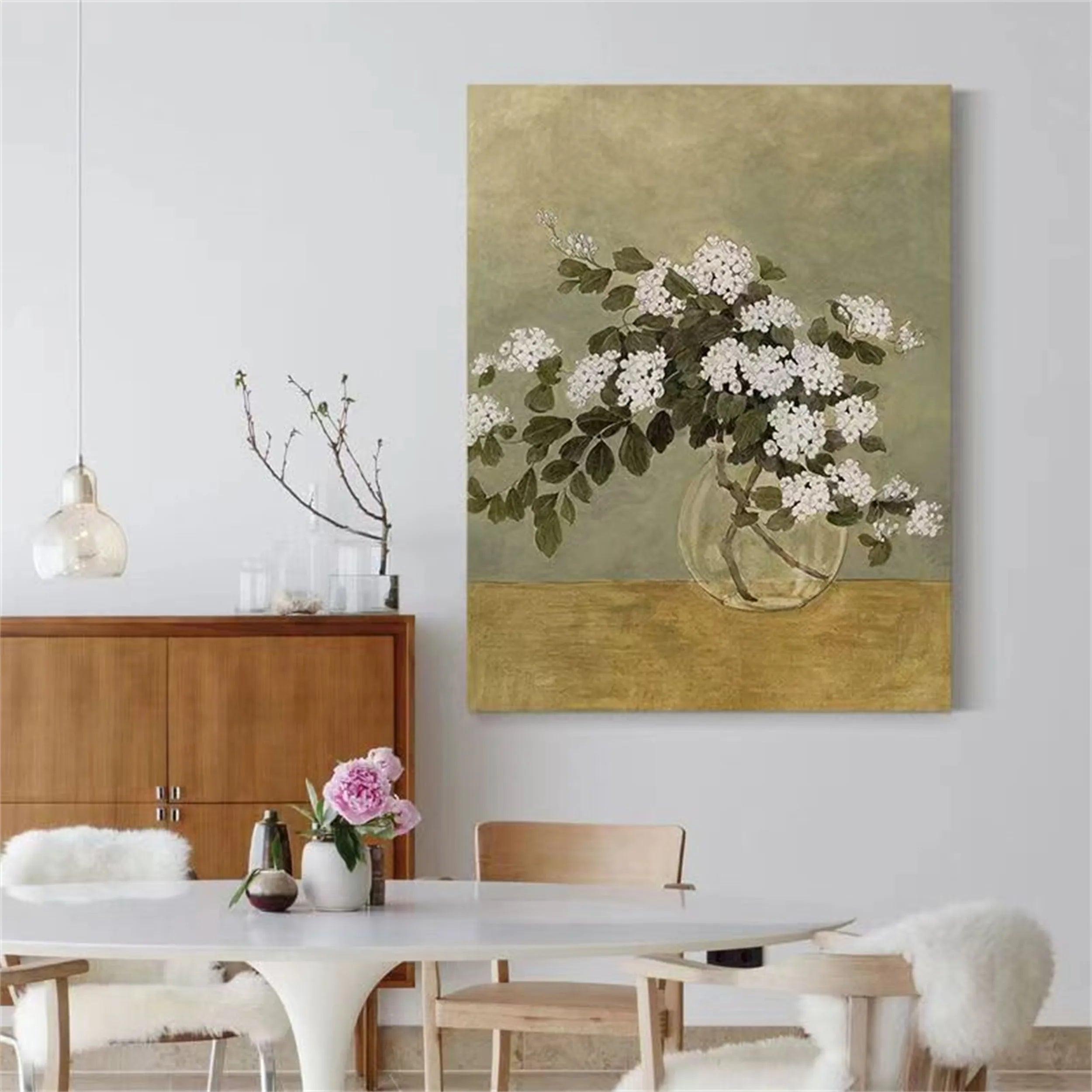 Colorful Flower & Tree Abstract Wall Art #FT023