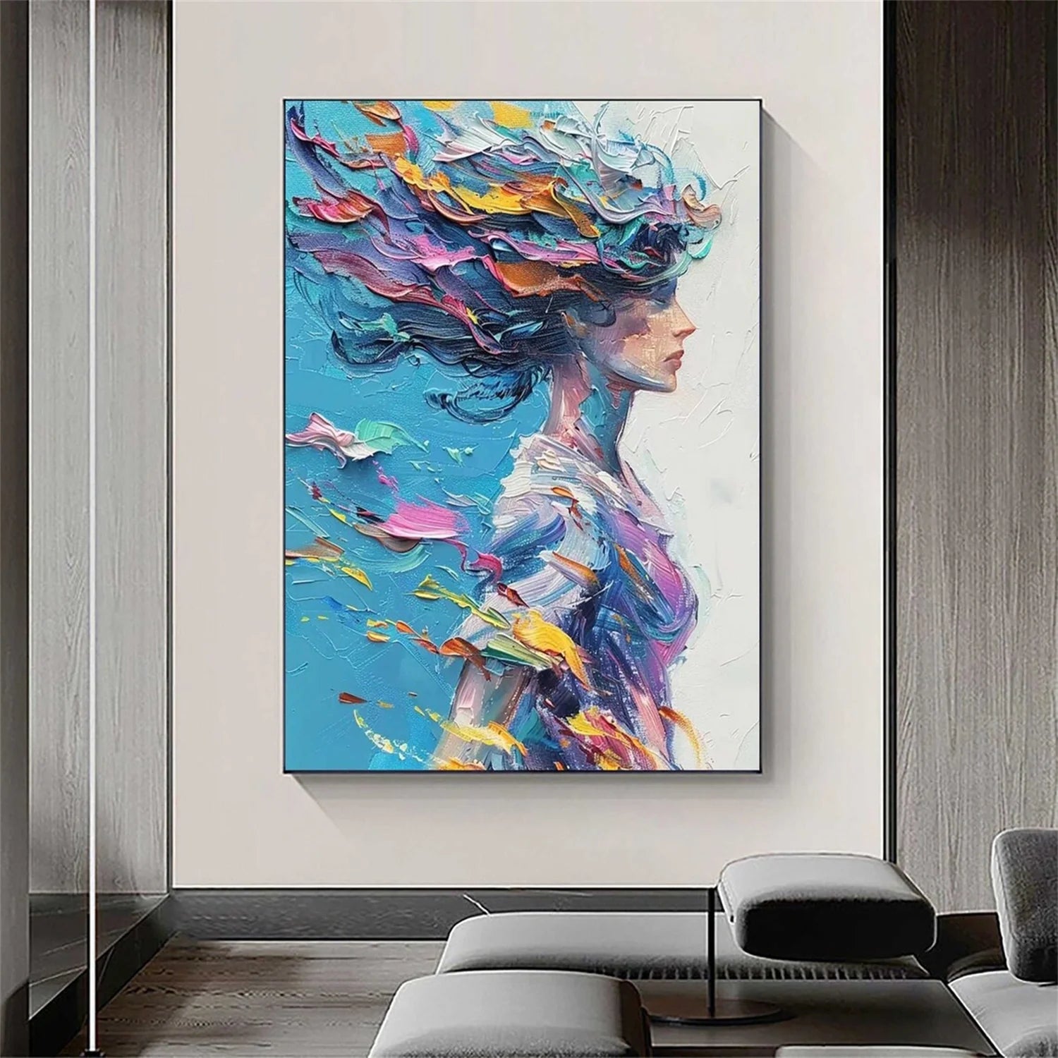Abstract Portrait Colorful Painting #AB008