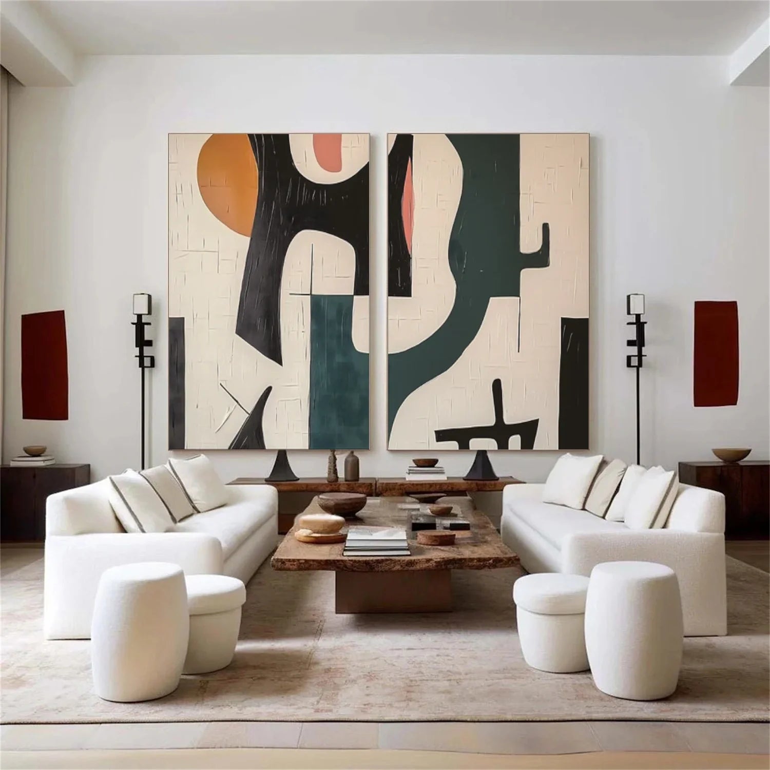 Abstract_Canvas Art Set of 2 #WA732