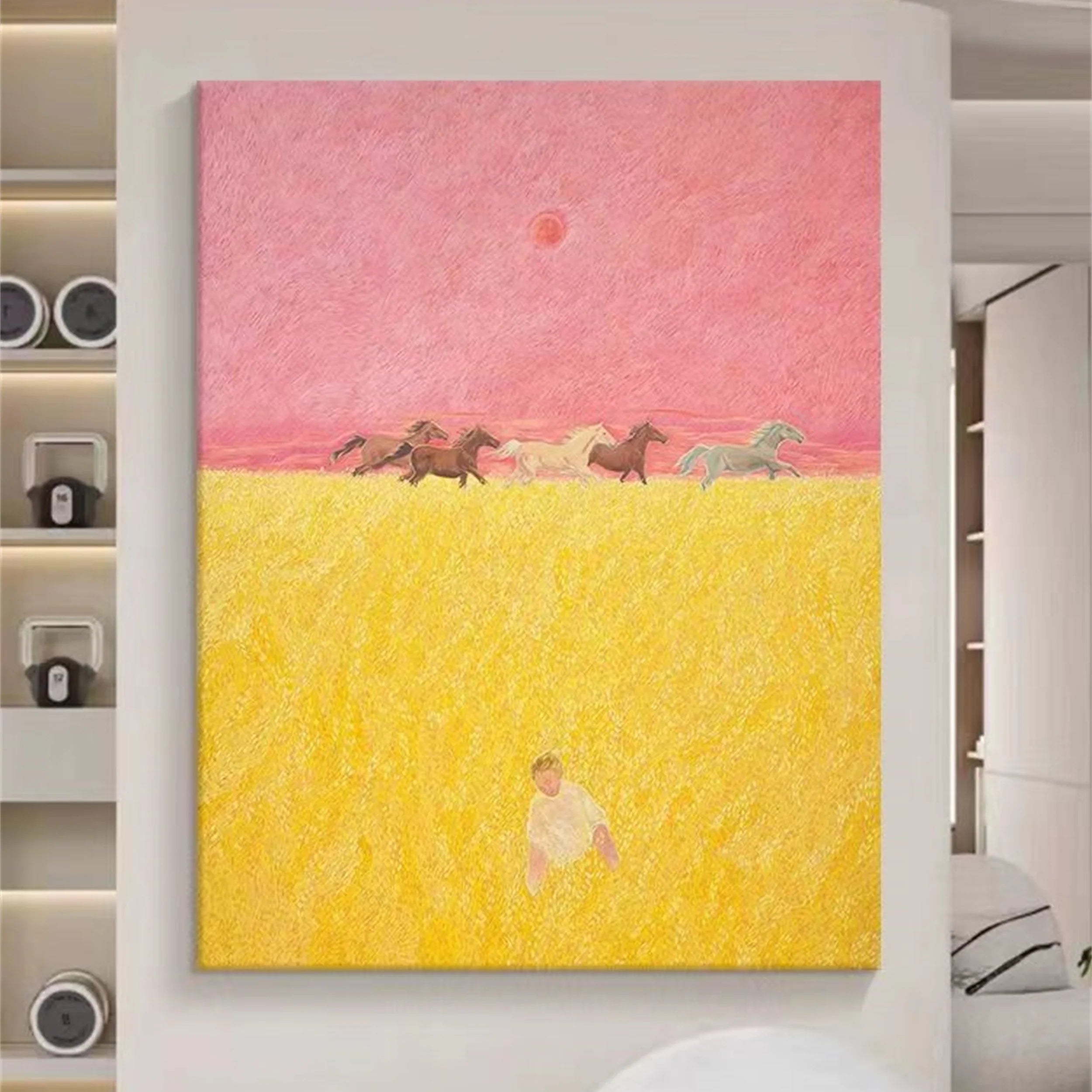 Colorful Horse Abstract Animal Wall Art #AM026