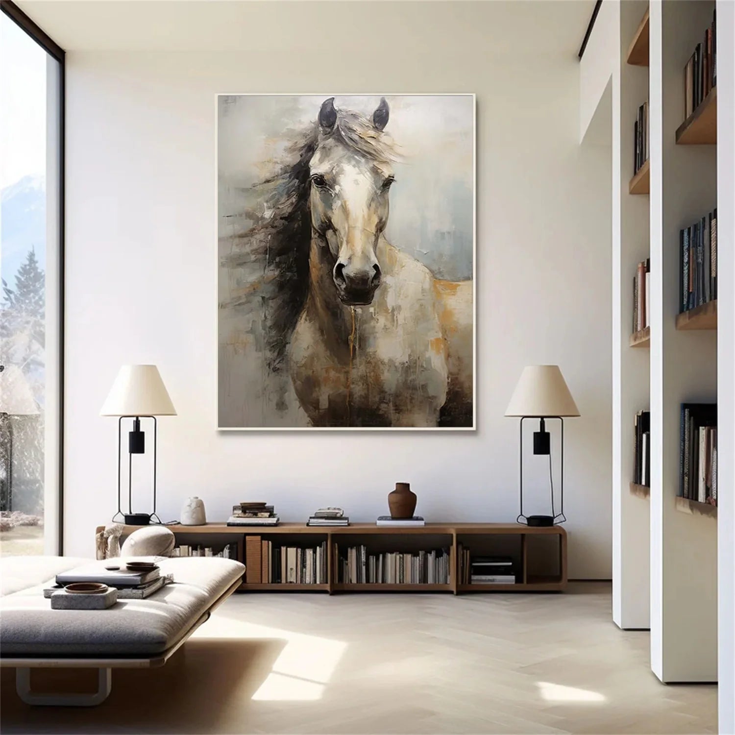 Abstract Animal Horse Wall Art #AM132