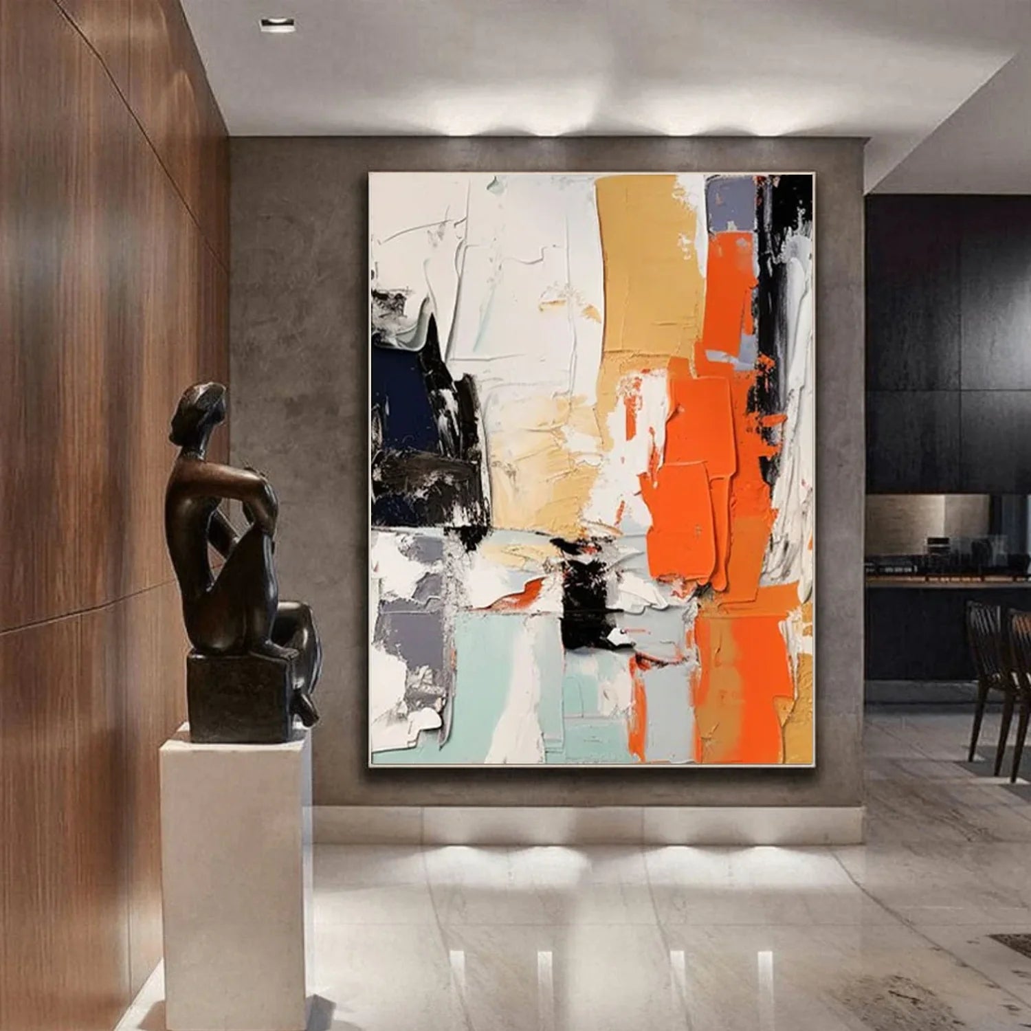 Abstract_Textured Canvas Art #WA742