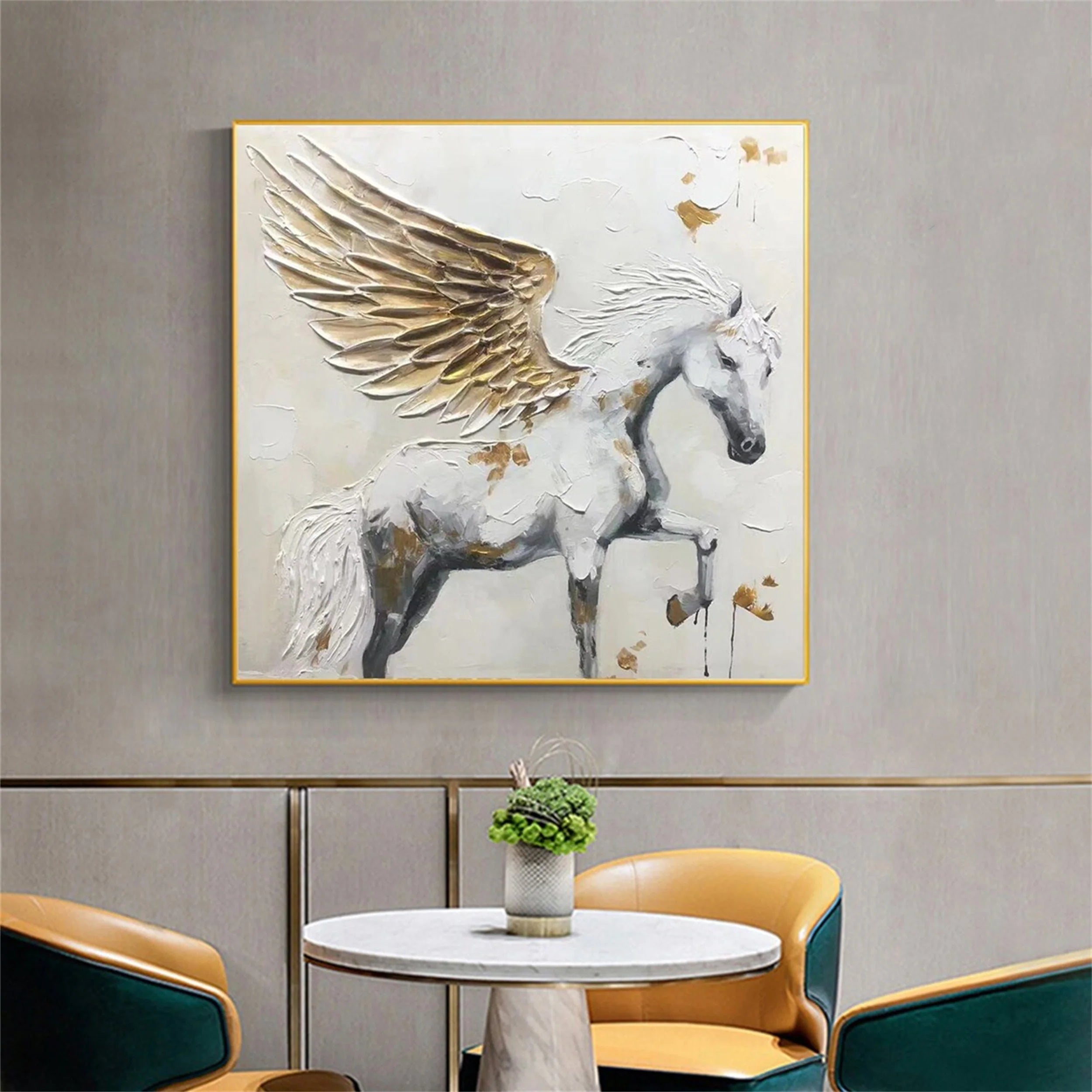 Colorful Horse Abstract Animal Wall Art #AM029