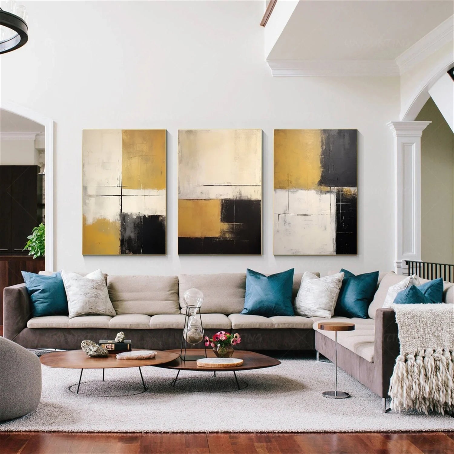 Abstract_Canvas Art Set of 3 #WA681