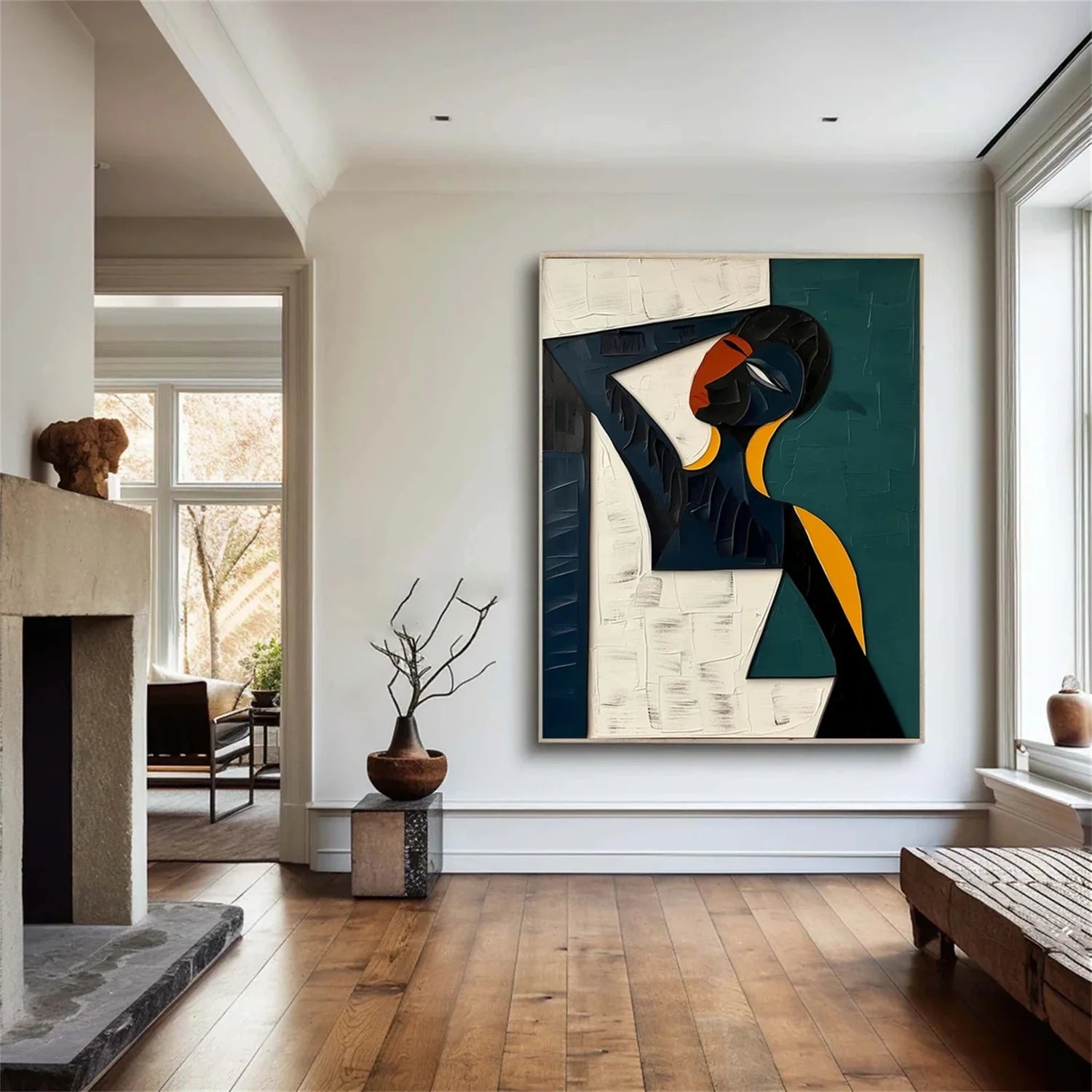 Abstract Portrait Colorful Painting #AB001