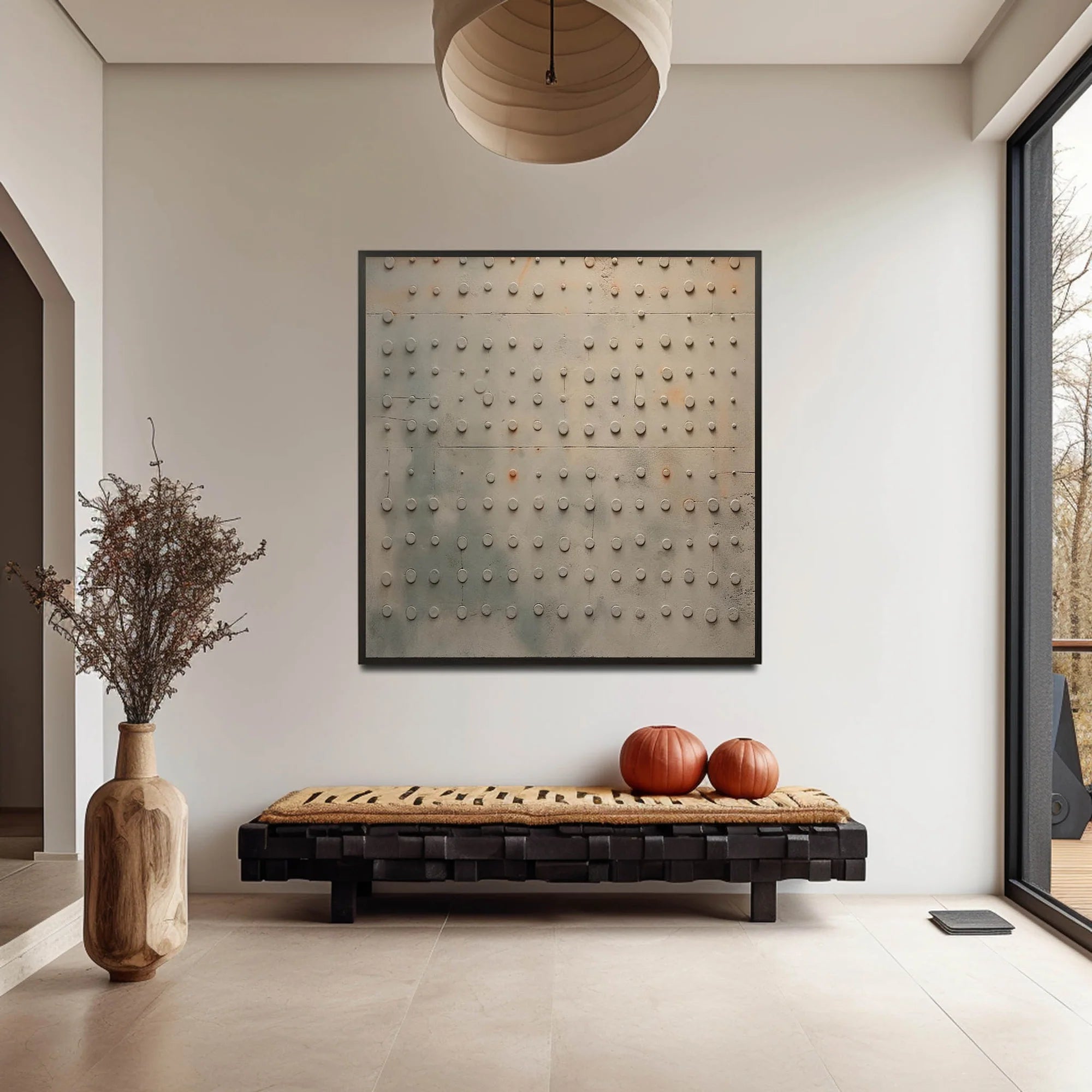 Modern Neutral Tones 3D Textured Oil Painting #MD229