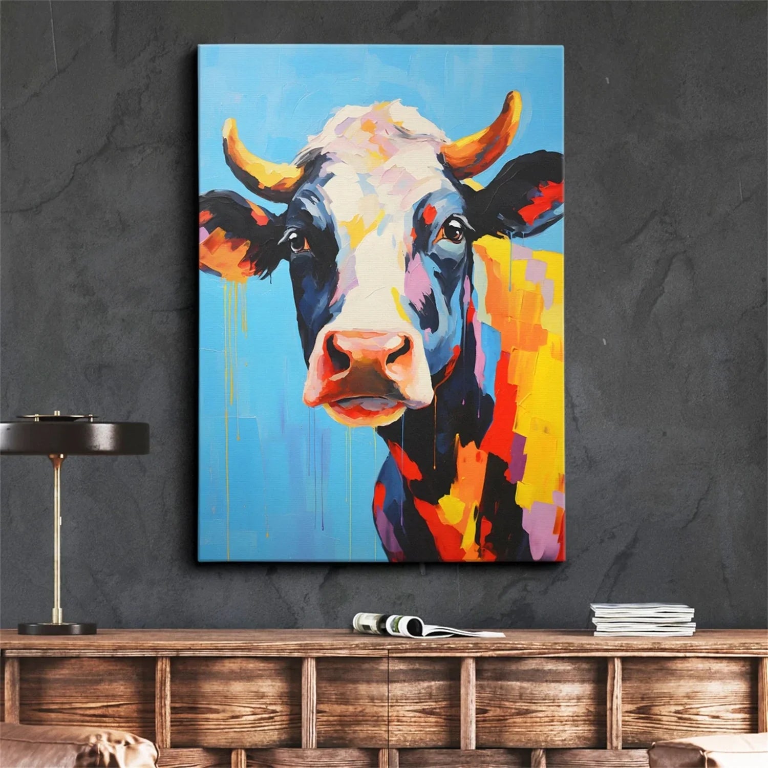Colorful Abstract Animal Wall Art #AM086