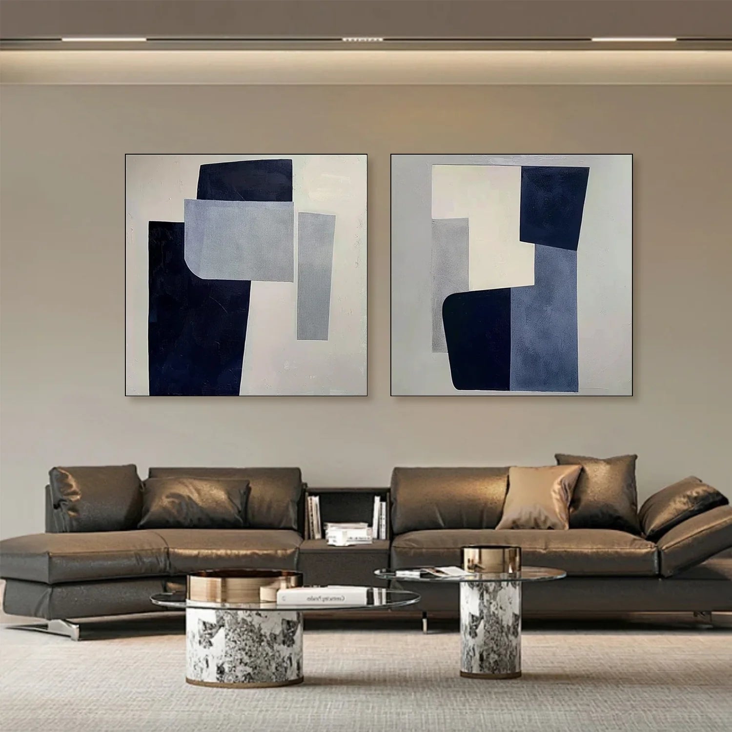 Abstract Canvas Art Set of 2 #WA632