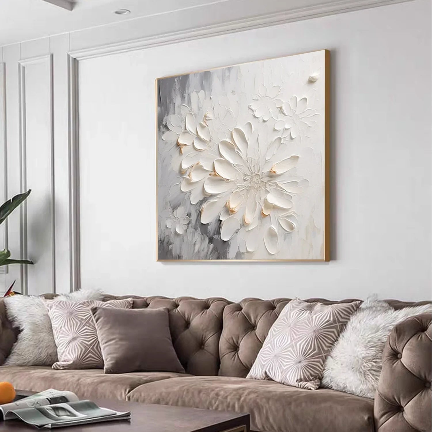 Flower & Tree Abstract Textured Wall Art #FT113