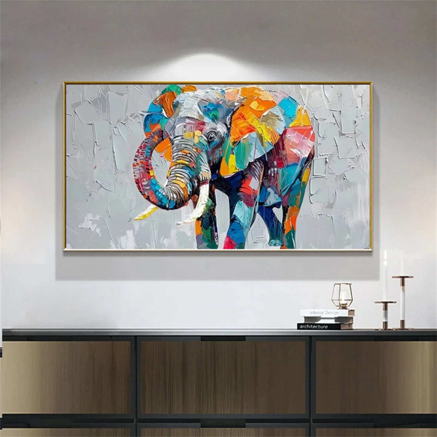 Colorful Abstract Animal Wall Art #AM090
