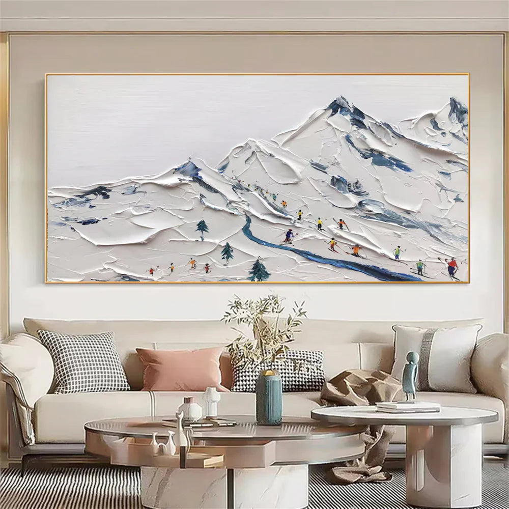 White Sport Art Minimalist Textured Wall Art #AS004