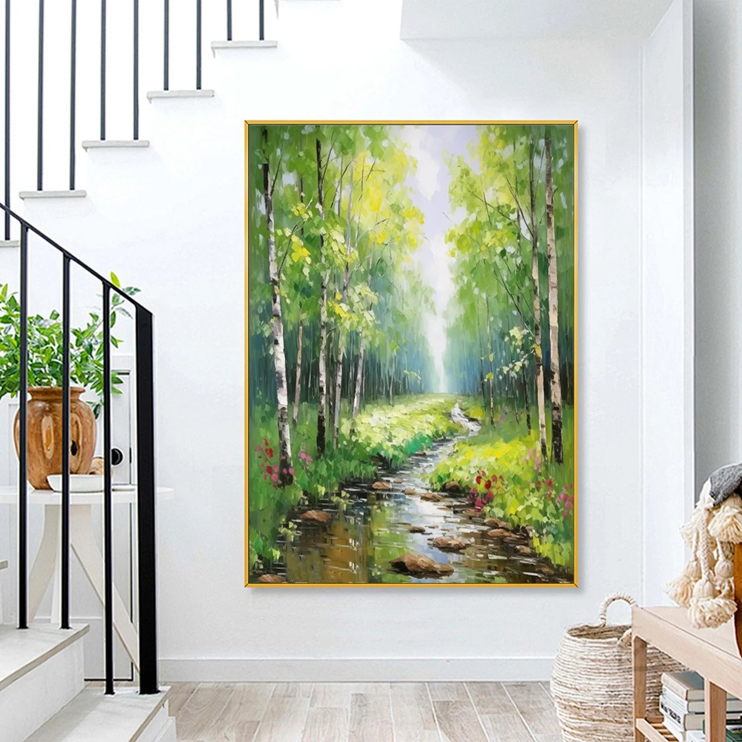 Flower & Tree Abstract Textured Wall Art #FT073