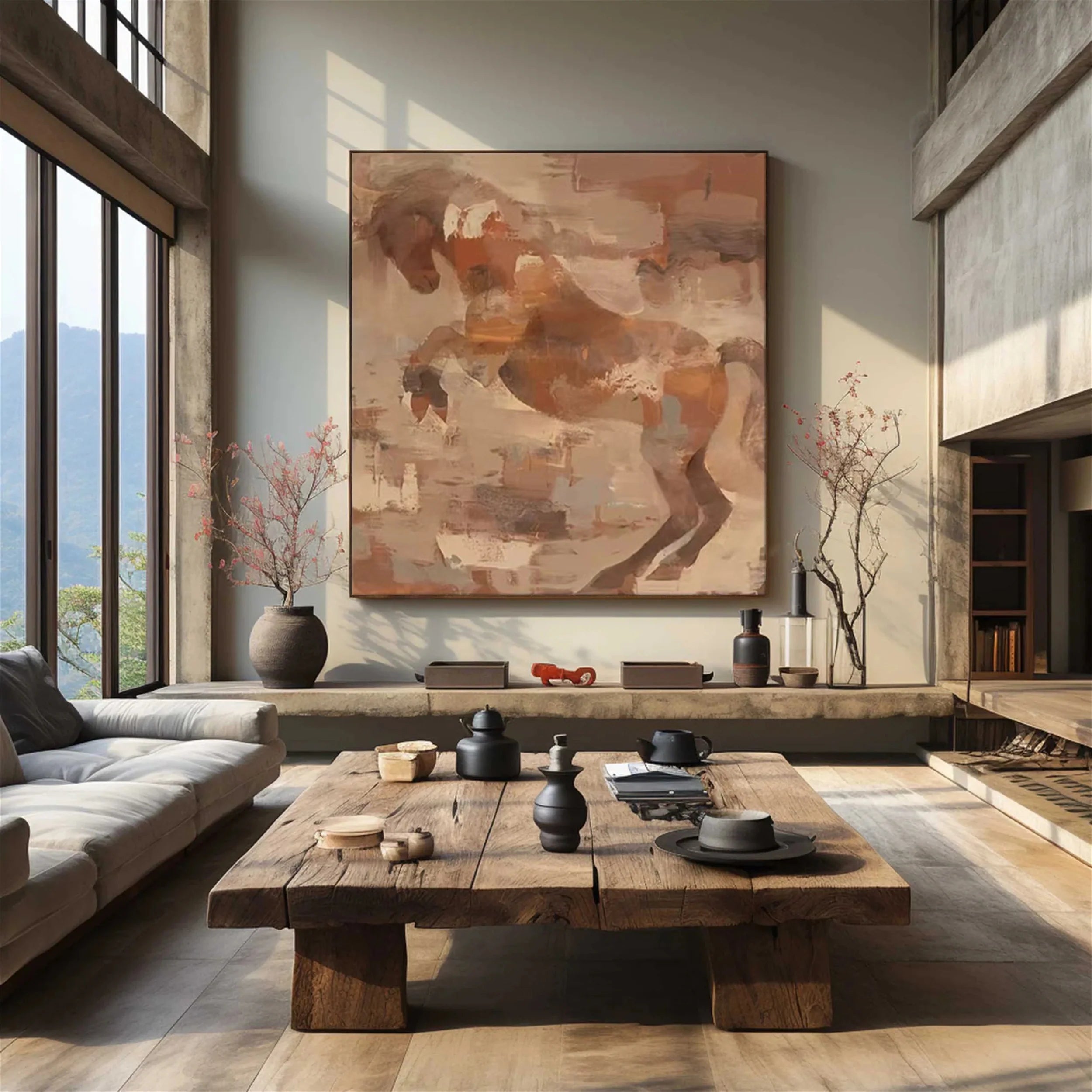 Colorful Horse Abstract Animal Wall Art #AM017