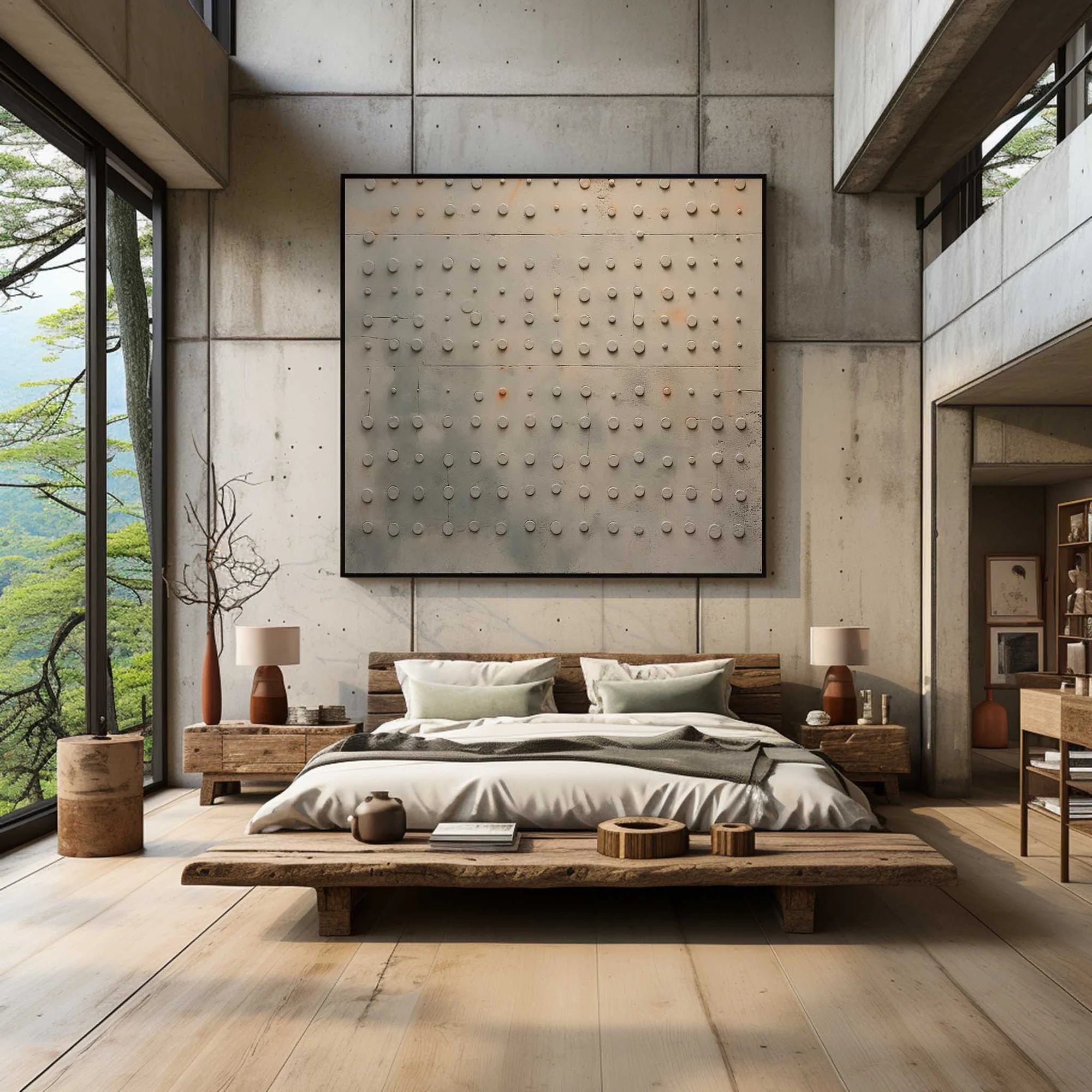 Modern Neutral Tones 3D Textured Oil Painting #MD229