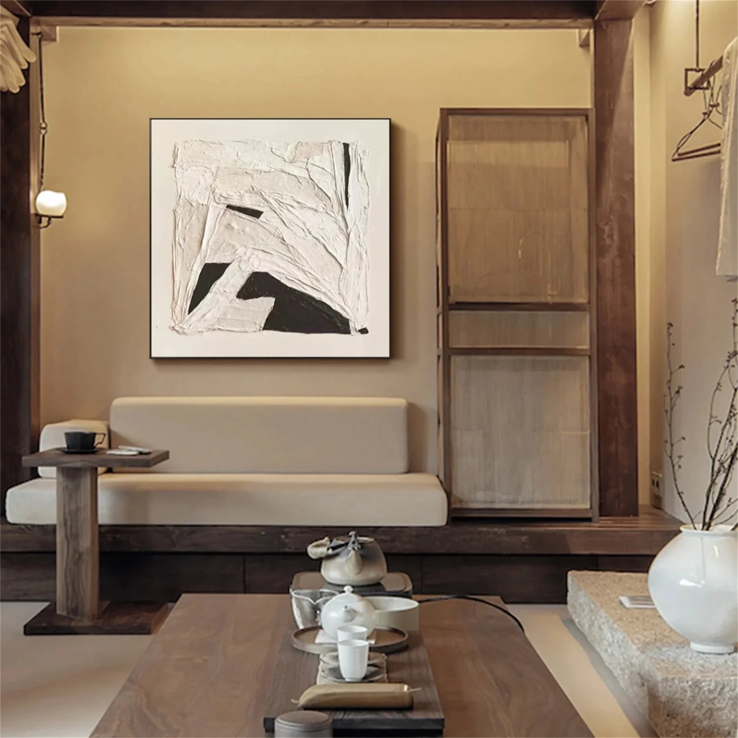 Wabi Sabi Textured Canvas Art #WA718