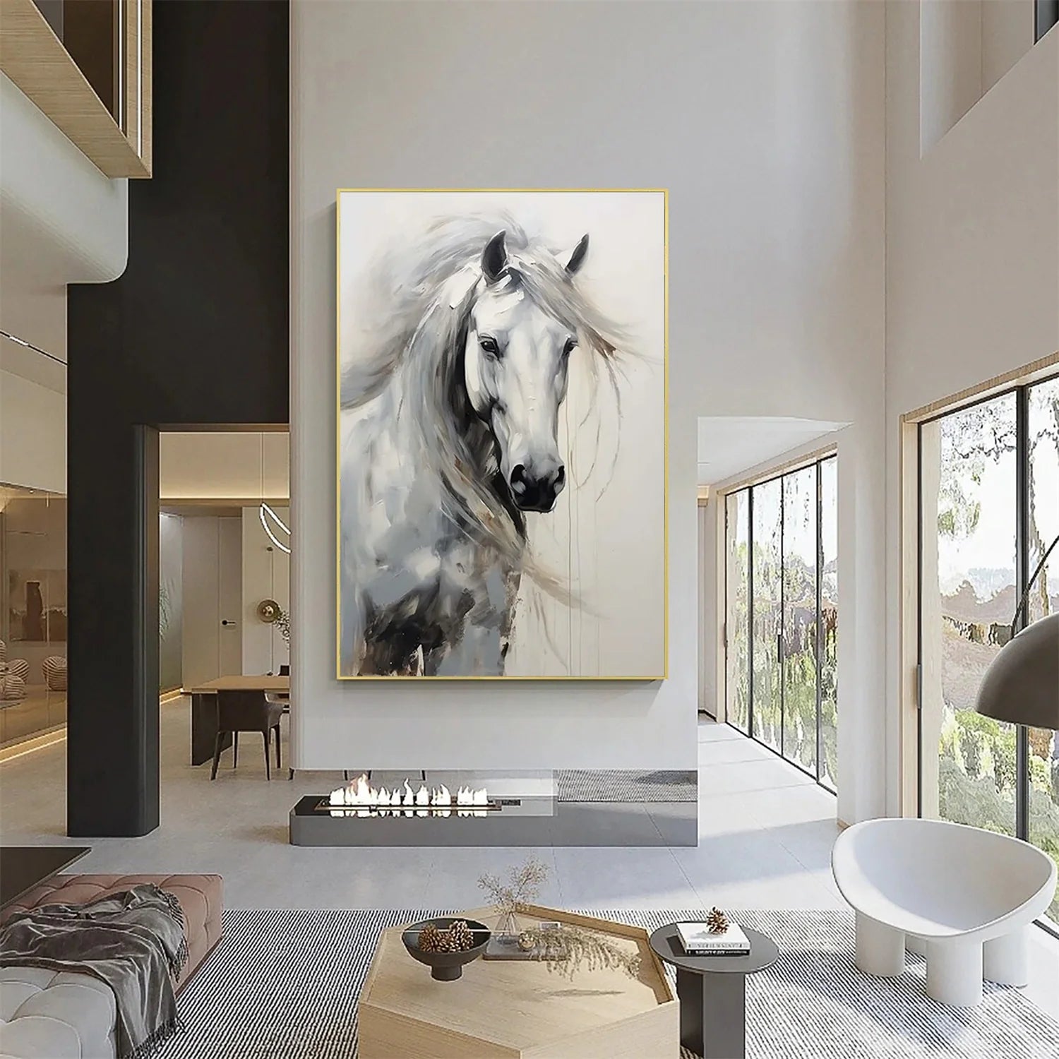 Abstract Animal Horse Wall Art #AM131