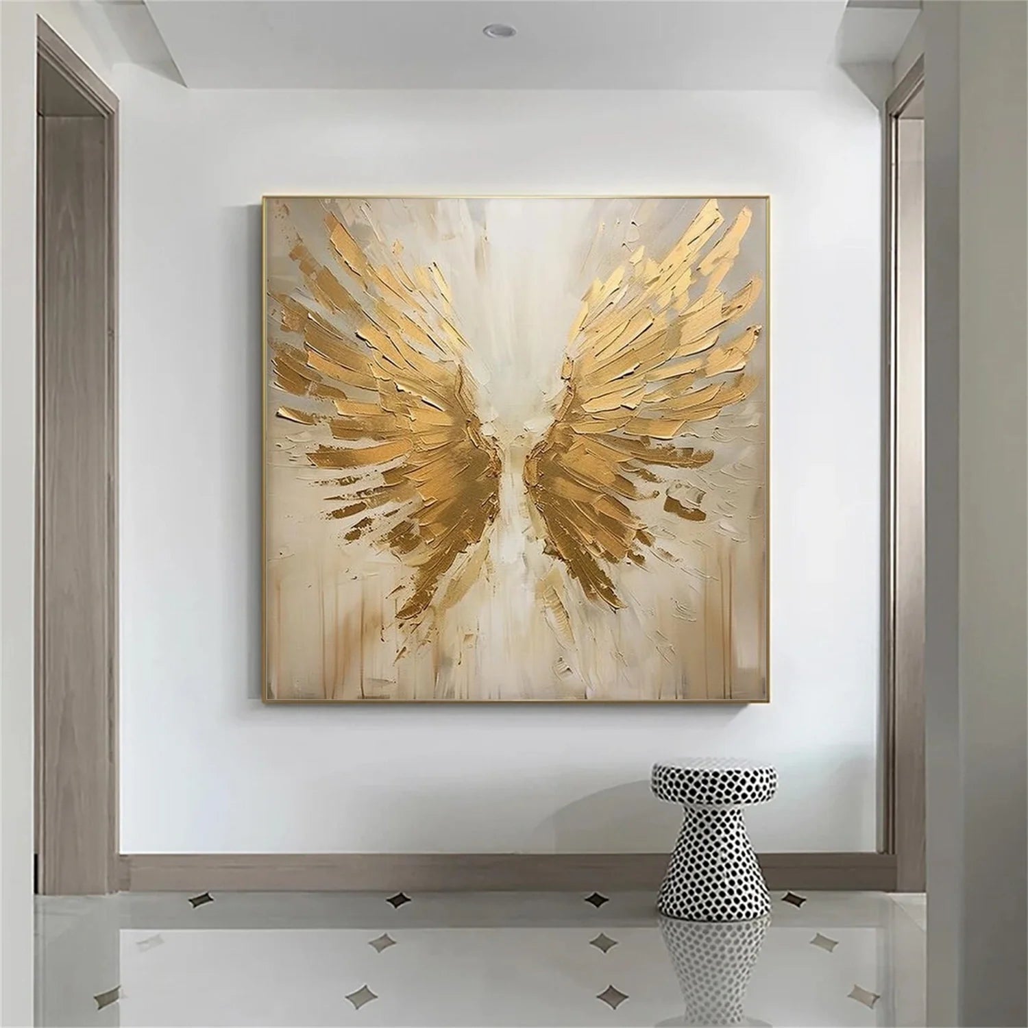 Abstract Angel Wing Textured Painting #AB051