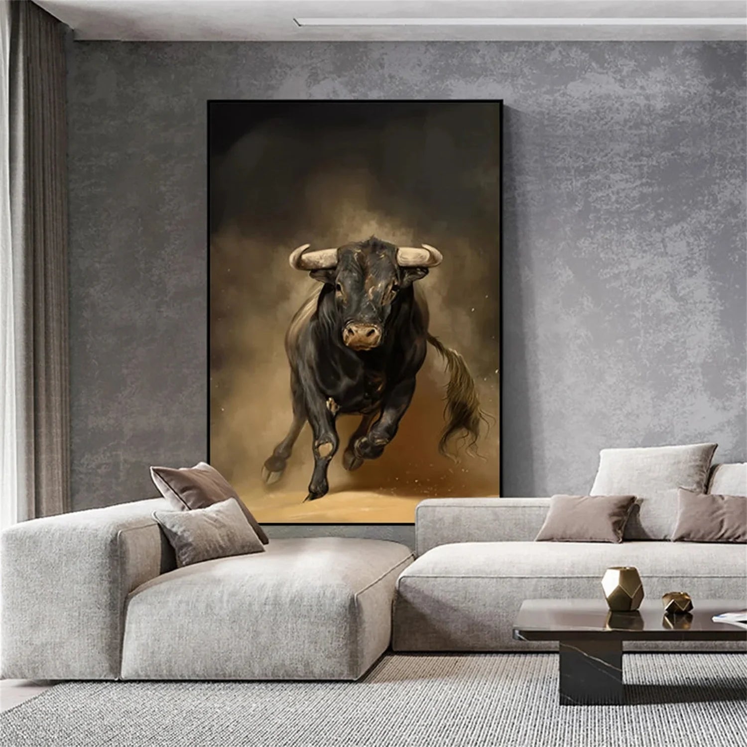 Black and Brown Abstract Animal Wall Art #AM057