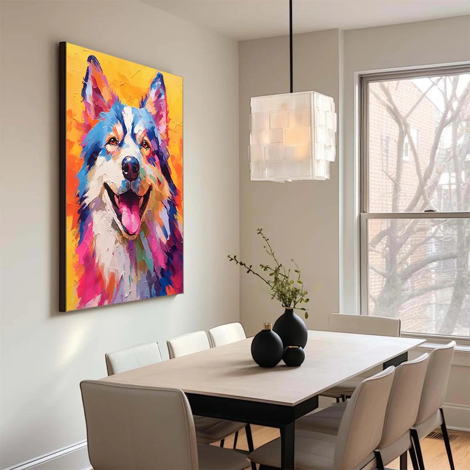 Abstract Animal Dog Wall Art #AM112
