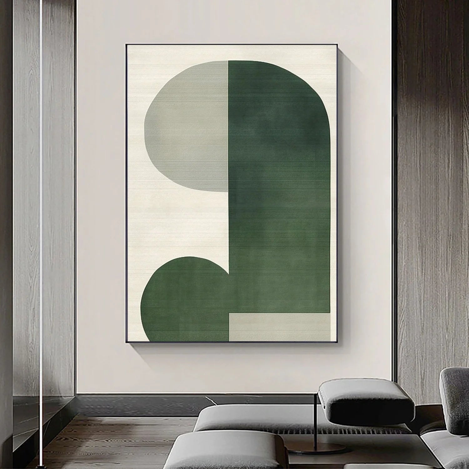 Green Abstract Art Painting #WA451