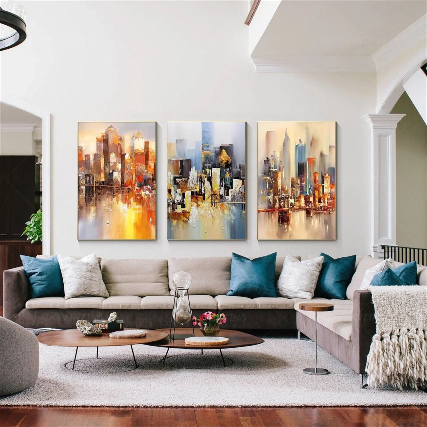 Abstract_Canvas Art Set of 3 #WA679