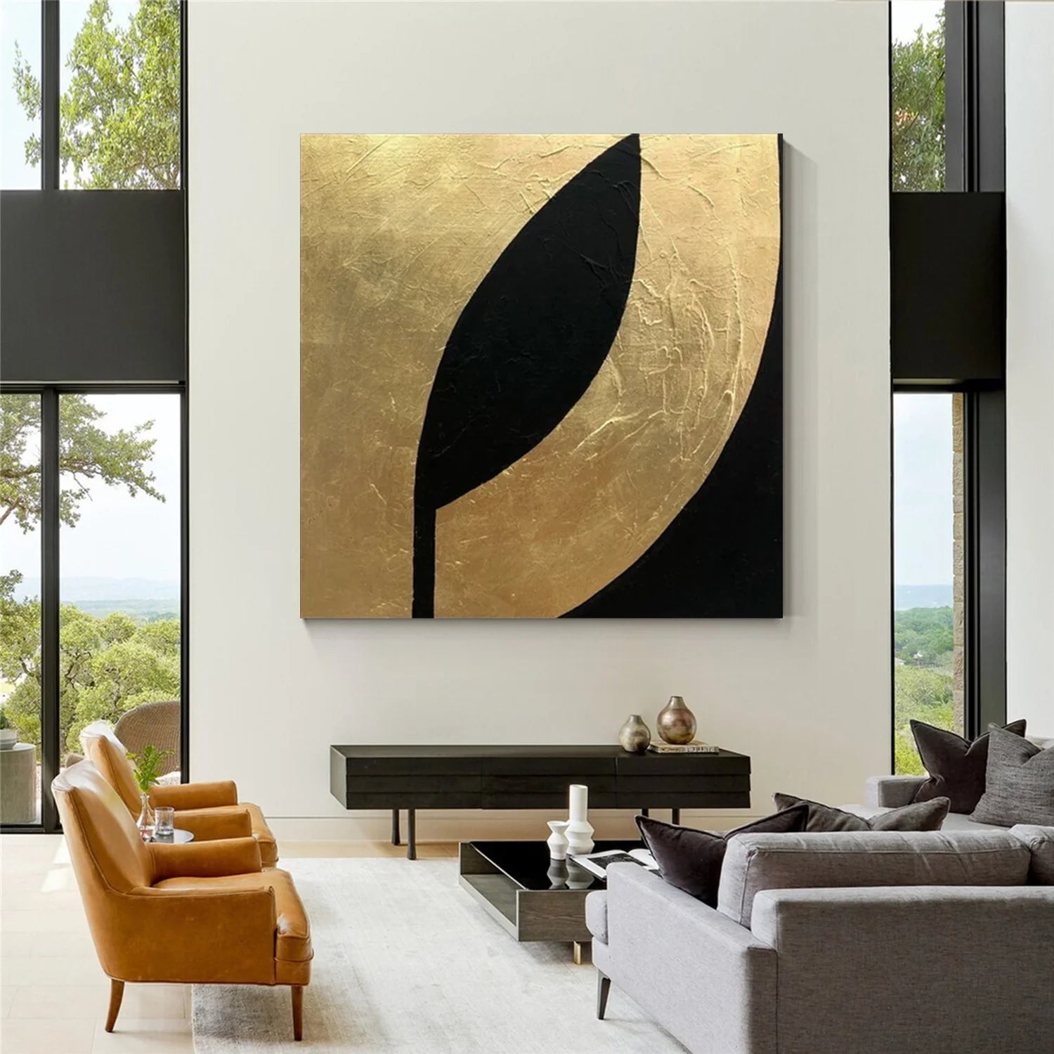 Black Minimalist_Canvas Art #MZ110