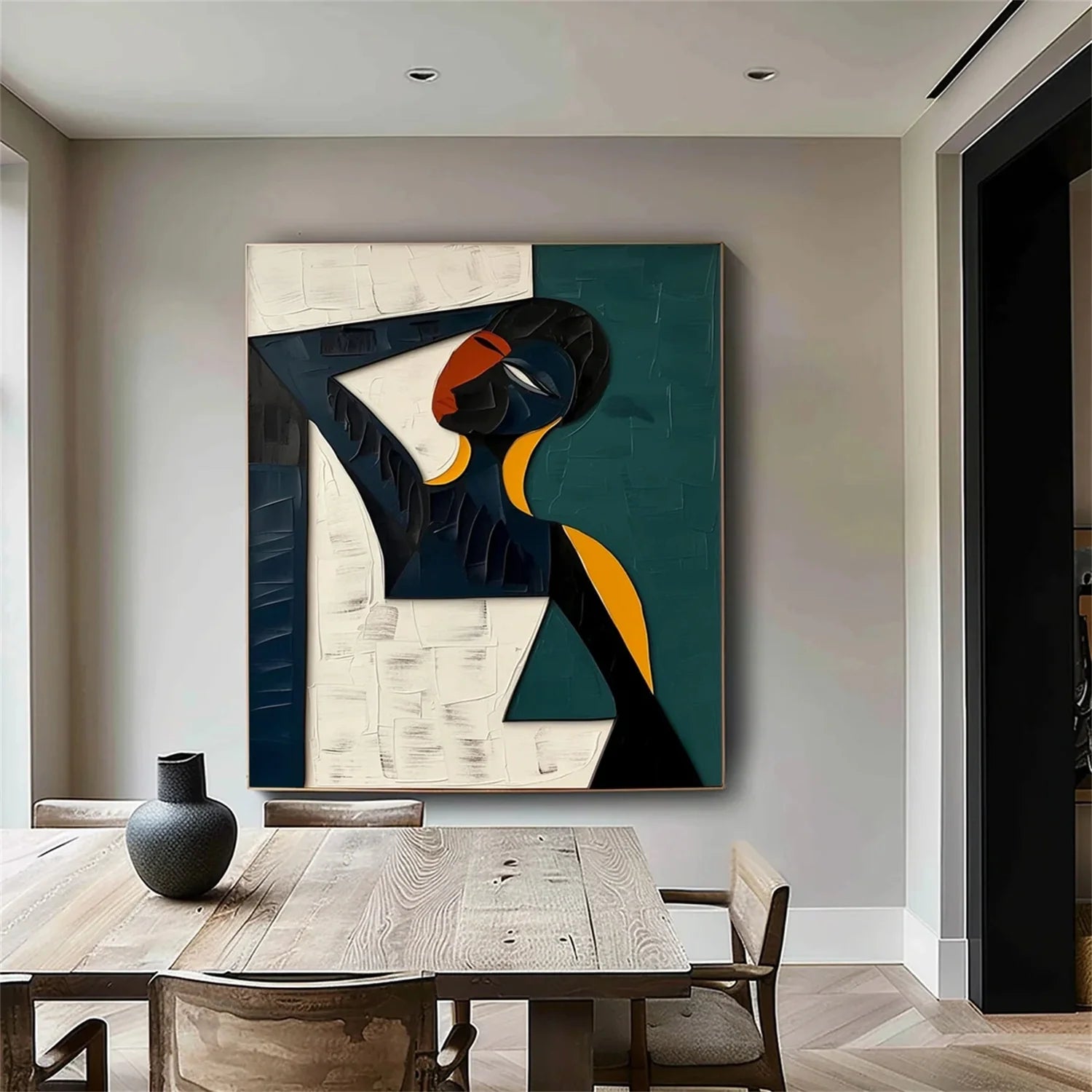 Abstract Portrait Colorful Painting #AB001