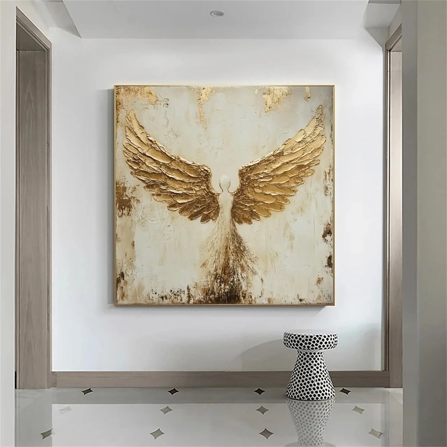 Abstract Angel Wing Textured Painting #AB045