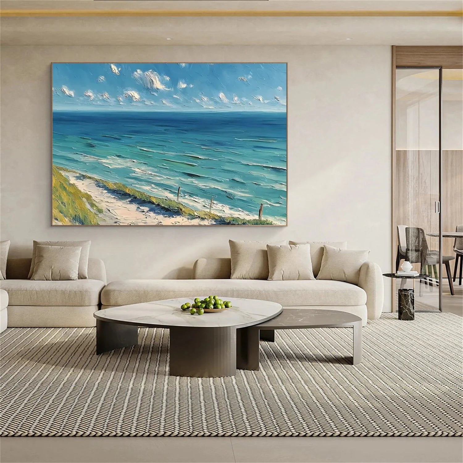 Sea & Sky Abstract Textured Wall Art #SK162