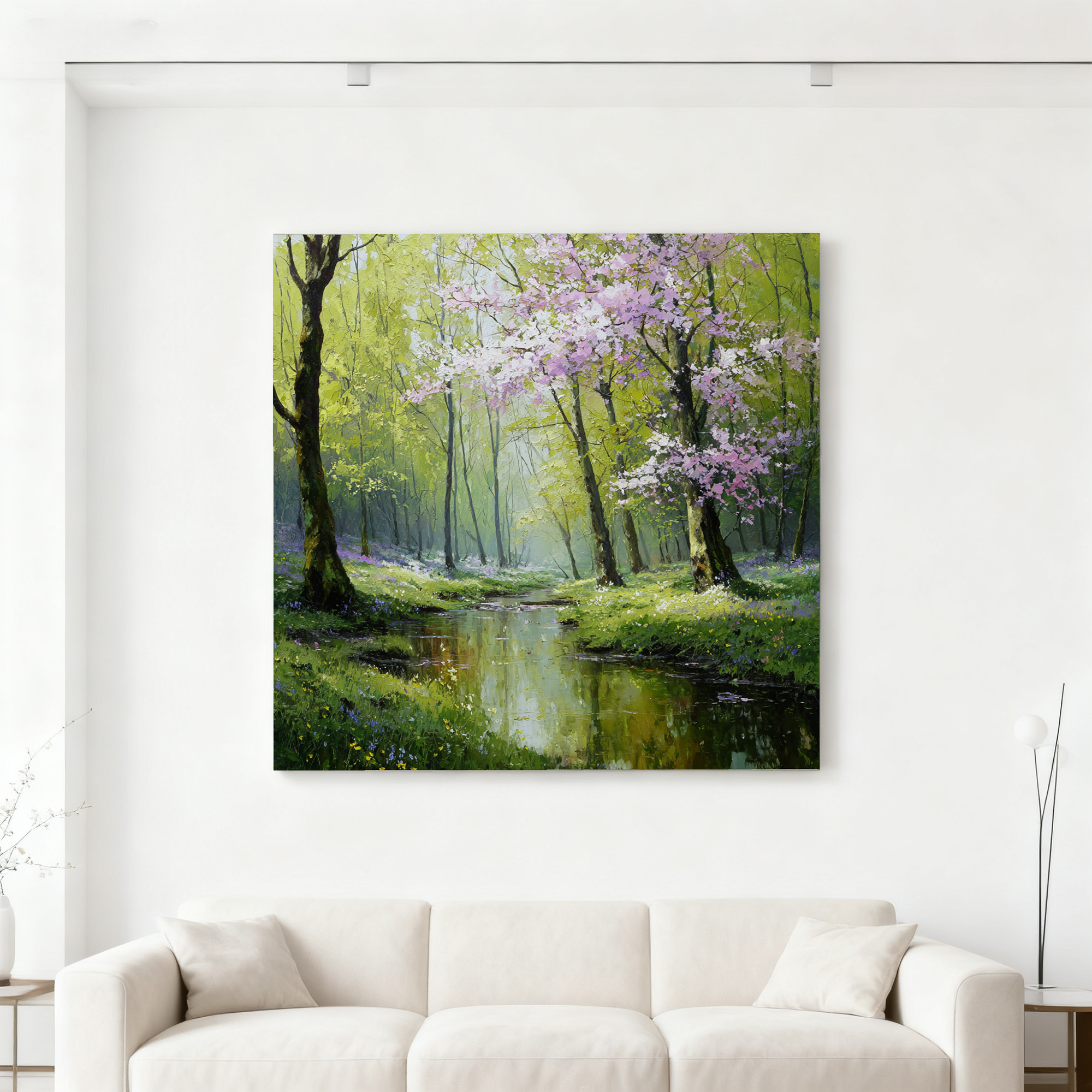 Serene Spring Landscape Oil Painting #FT332