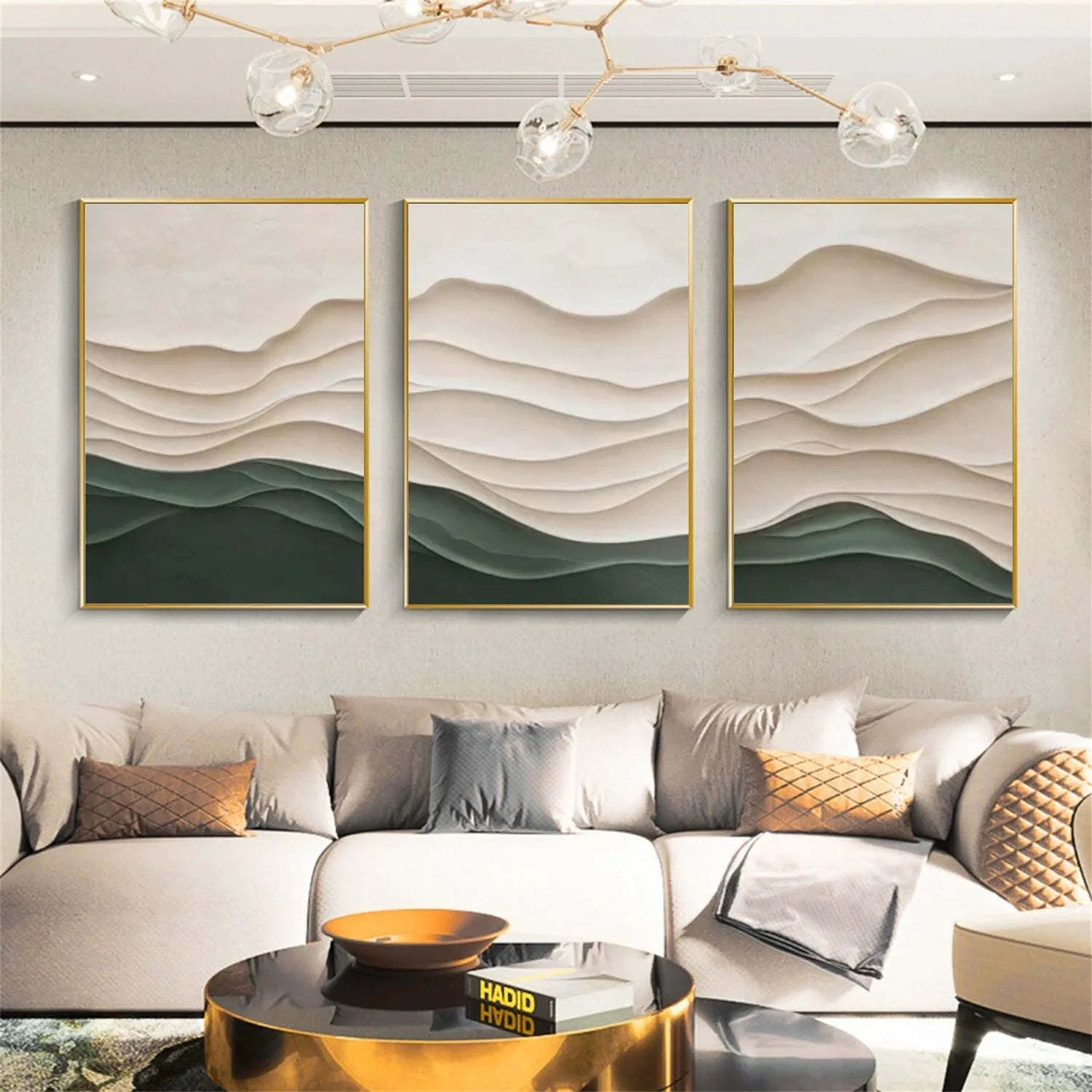 Minimalist Textured_Canvas Art Set of 3 #MD290