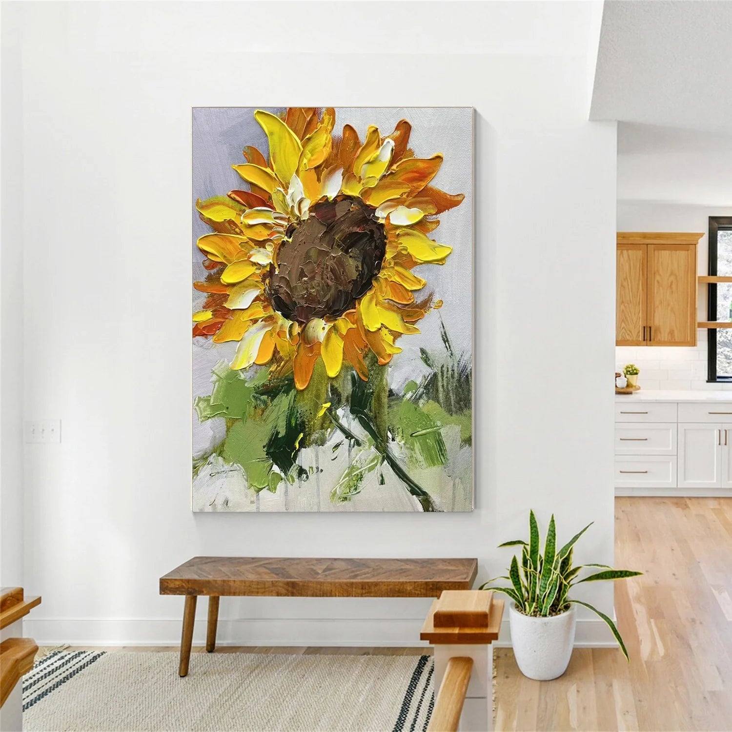 Flower & Tree Abstract_Textured Wall Art #FT123