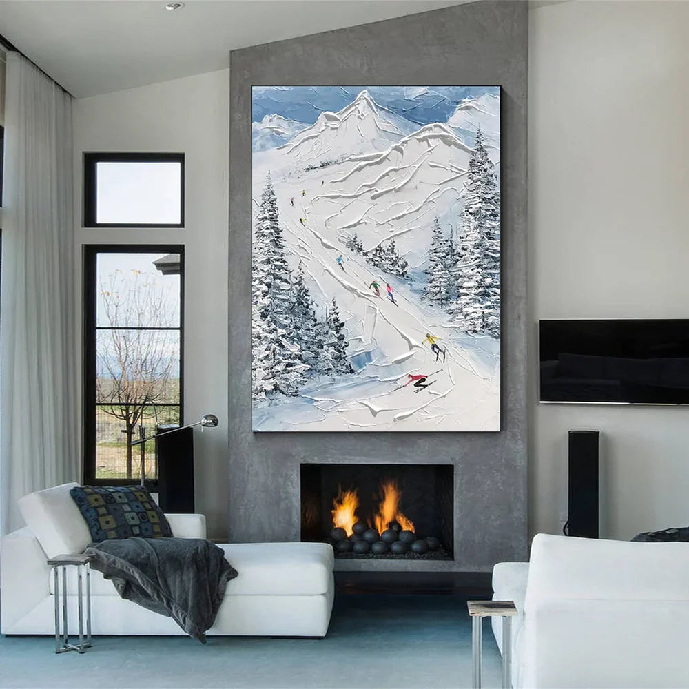 White Sport Art Minimalist Textured Wall Art #AS010