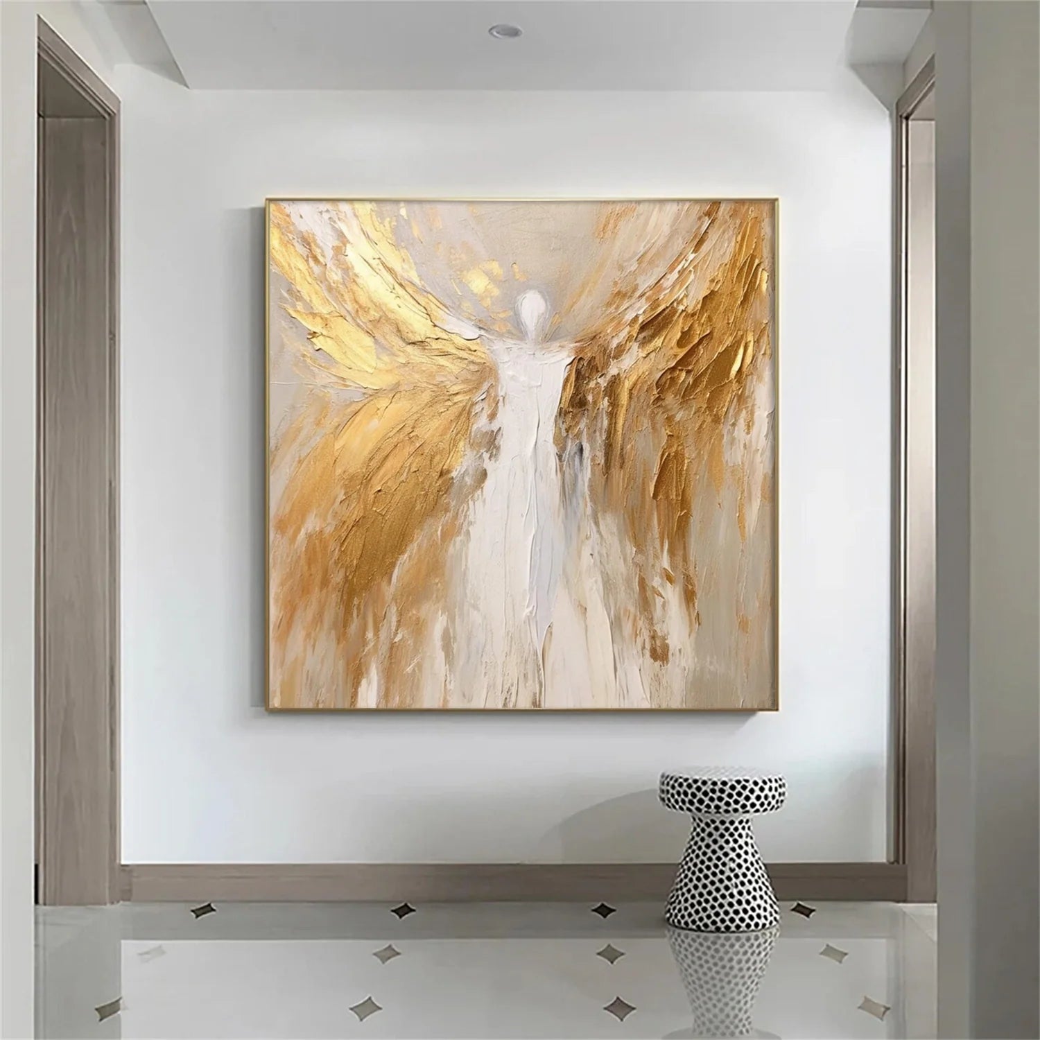 Abstract Angel Wing Textured Painting #AB049