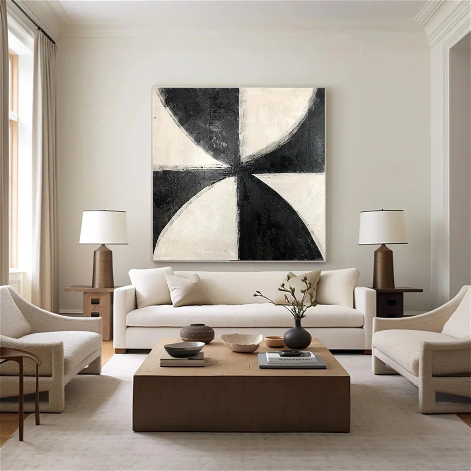 Black and White Minimalist_Canvas Art #MZ111