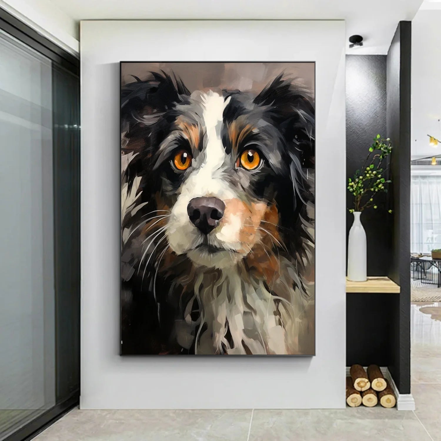 Abstract Animal Dog Wall Art #AM100