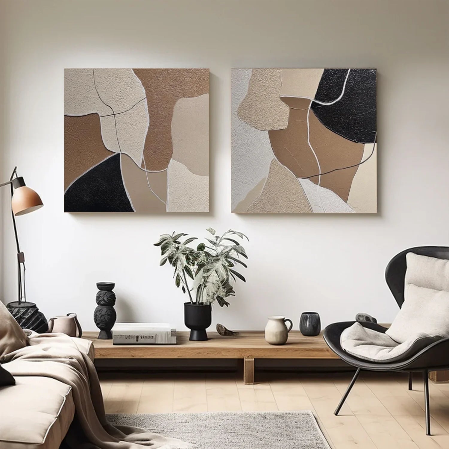 Abstract_Canvas Art Set of 2 #WA807
